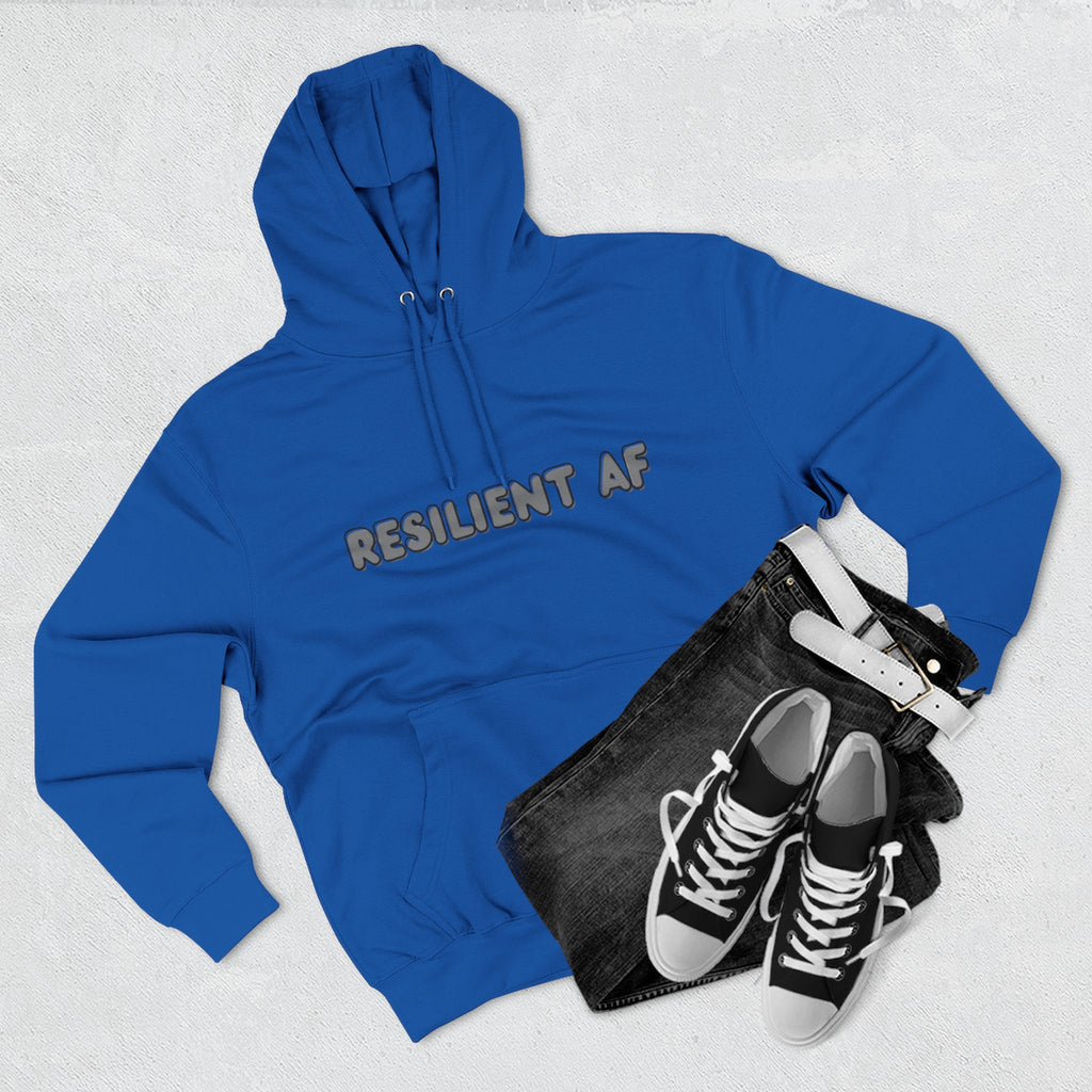 Resilient AF Hoodie – Motivational Streetwear with Bold Front Text & Dictionary Definition Back Print | Mental Health & Strength Apparel