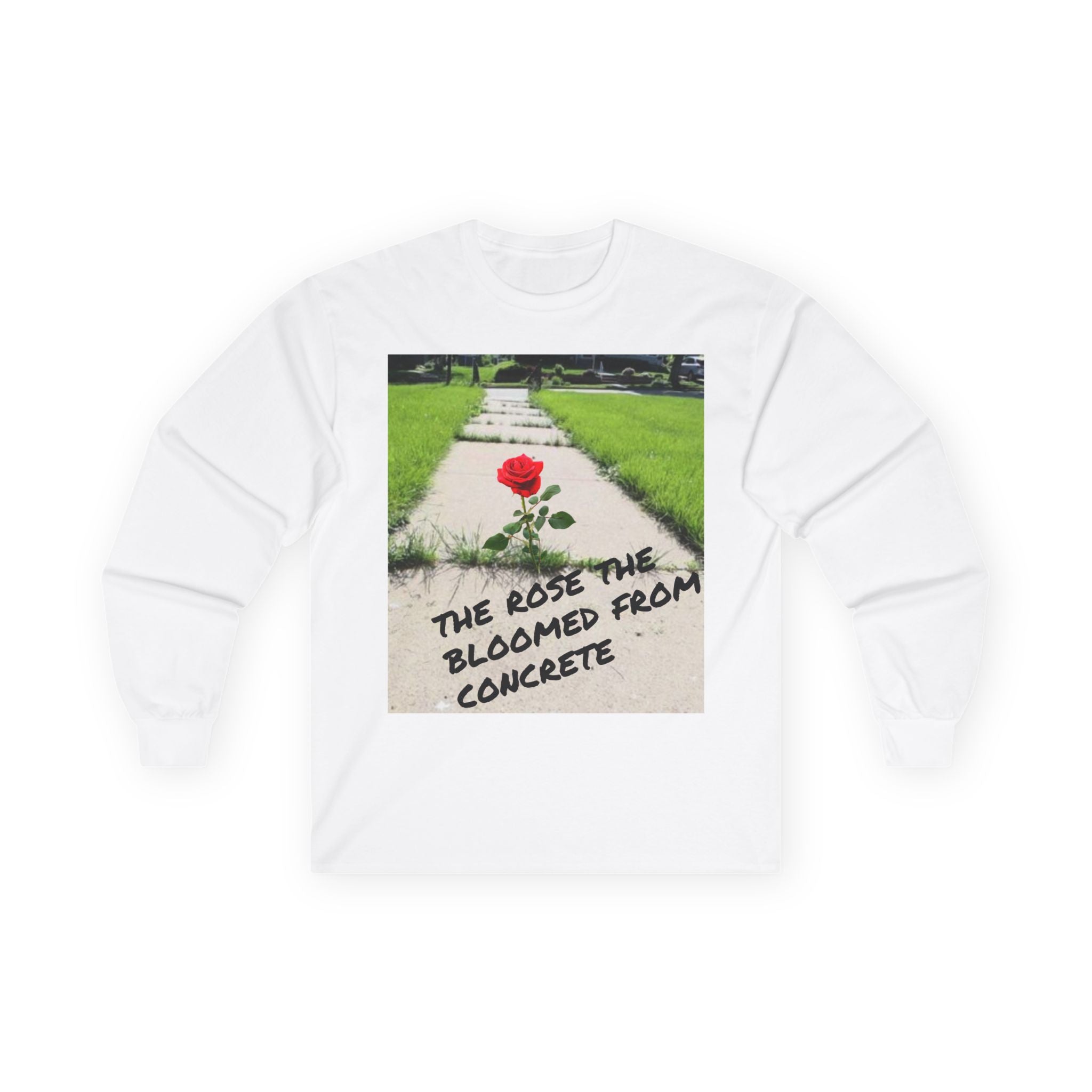 The Rose That Bloomed From Concrete Sweater – Inspirational Mental Health & Resilience Quote Apparel