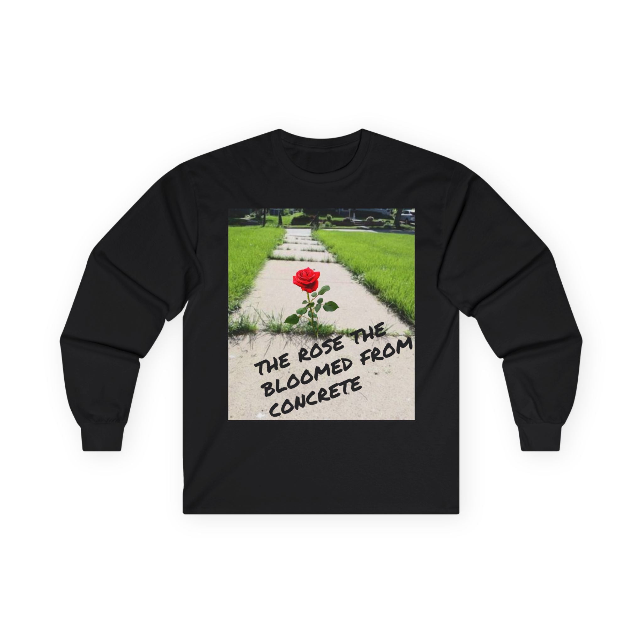 The Rose That Bloomed From Concrete Sweater – Inspirational Mental Health & Resilience Quote Apparel