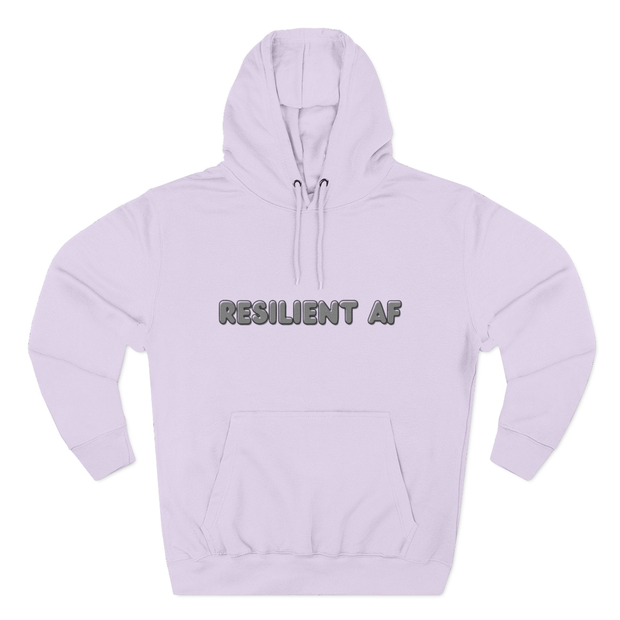 Resilient AF Hoodie – Motivational Streetwear with Bold Front Text & Dictionary Definition Back Print | Mental Health & Strength Apparel