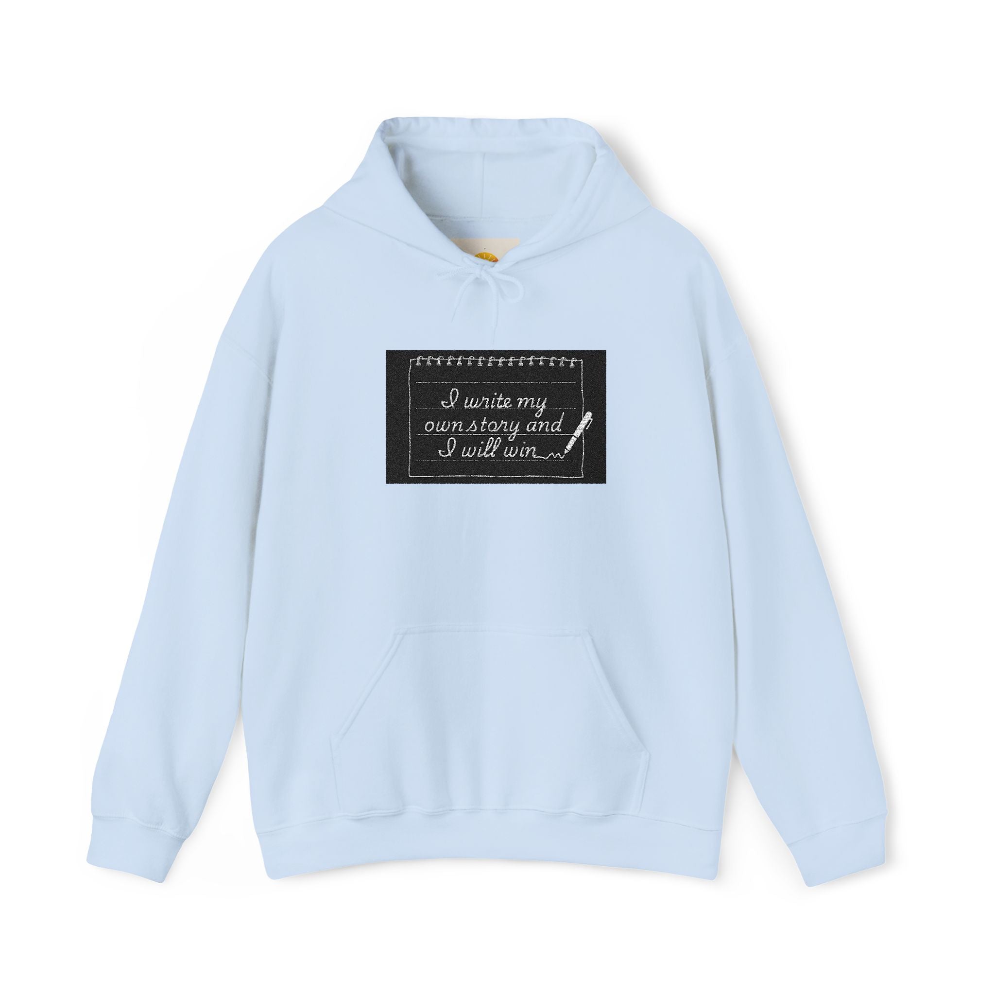 Cozy Pastel Quote Embroidered  Hoodie, Unisex Sweatshirt for Relaxed Days, Gift for Friends, Inspirational Apparel, Casual Layering