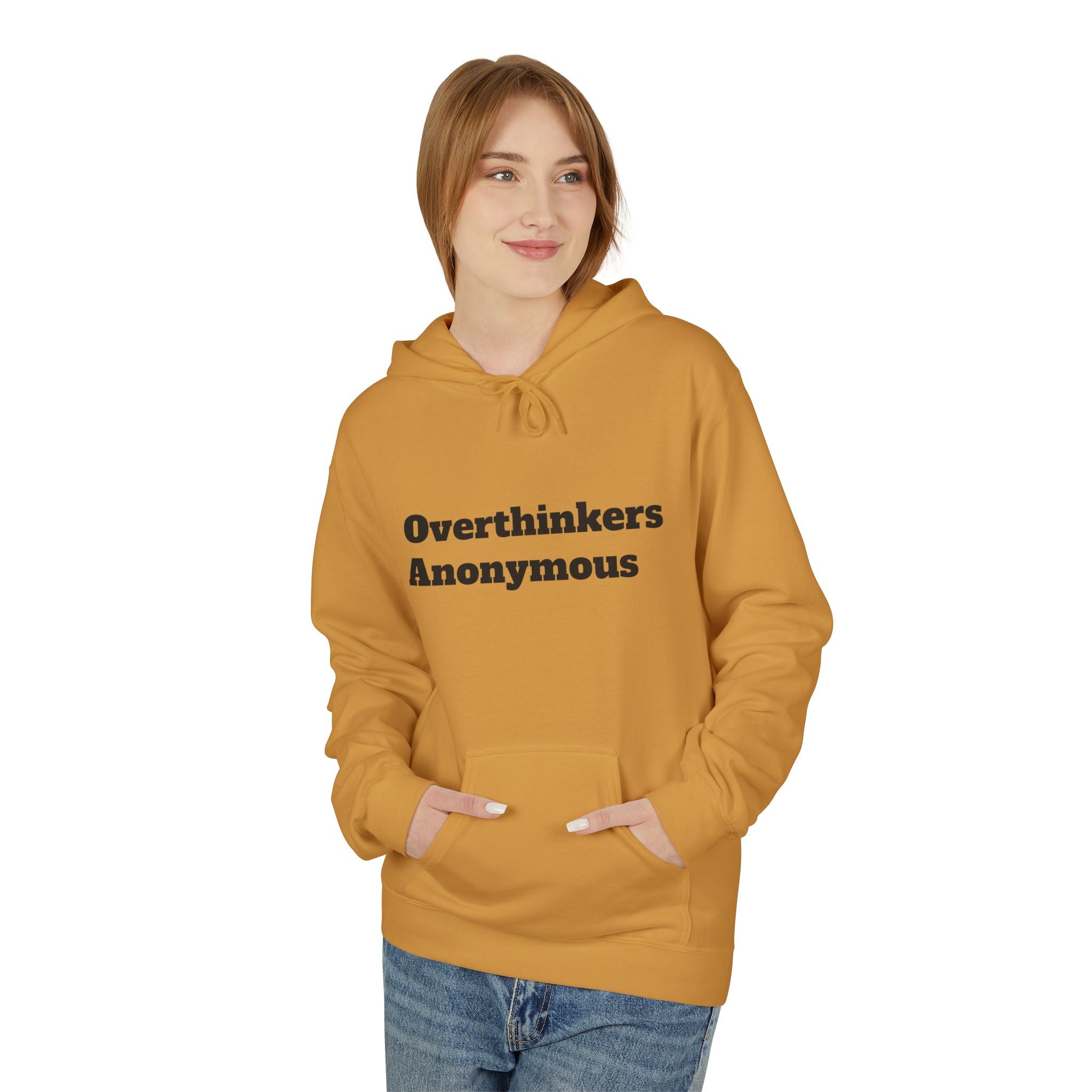 Overthinkers Anonymous Hoodie | Mental Health Comfort Wear | Cozy Anxiety Relief Sweatshirt