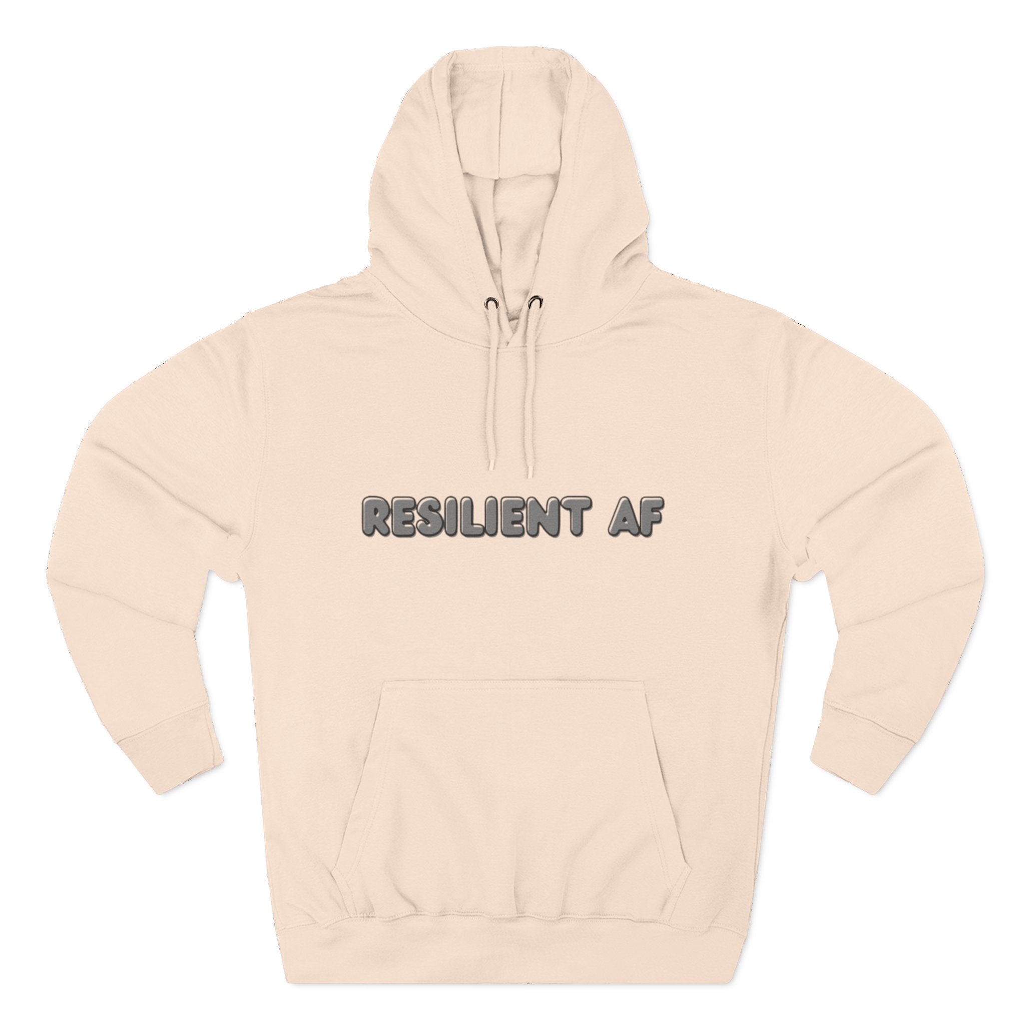 Resilient AF Hoodie – Motivational Streetwear with Bold Front Text & Dictionary Definition Back Print | Mental Health & Strength Apparel