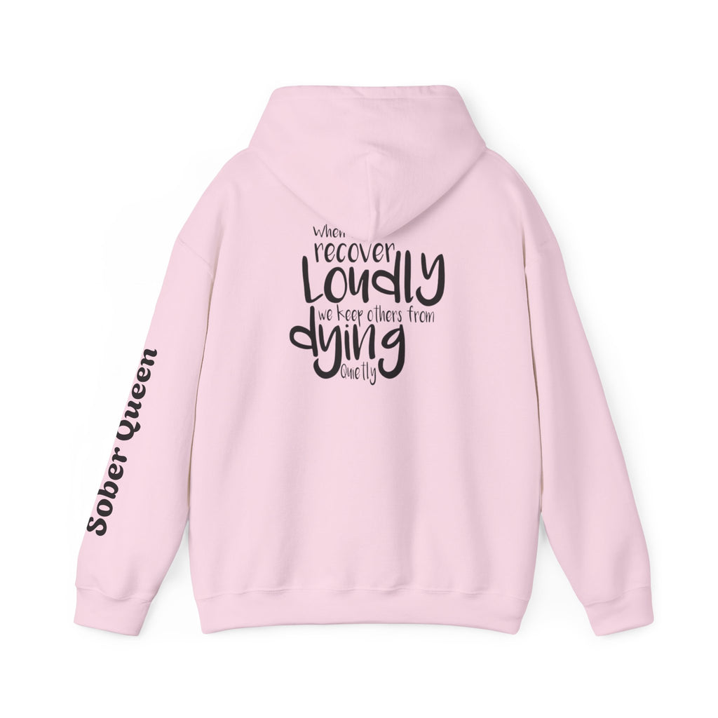 Sober AF Hooded Sweatshirt, Unisex Recovery Sweatshirt, Inspirational Hoodie, Gift for Sobriety, Mental Health Awareness Apparel