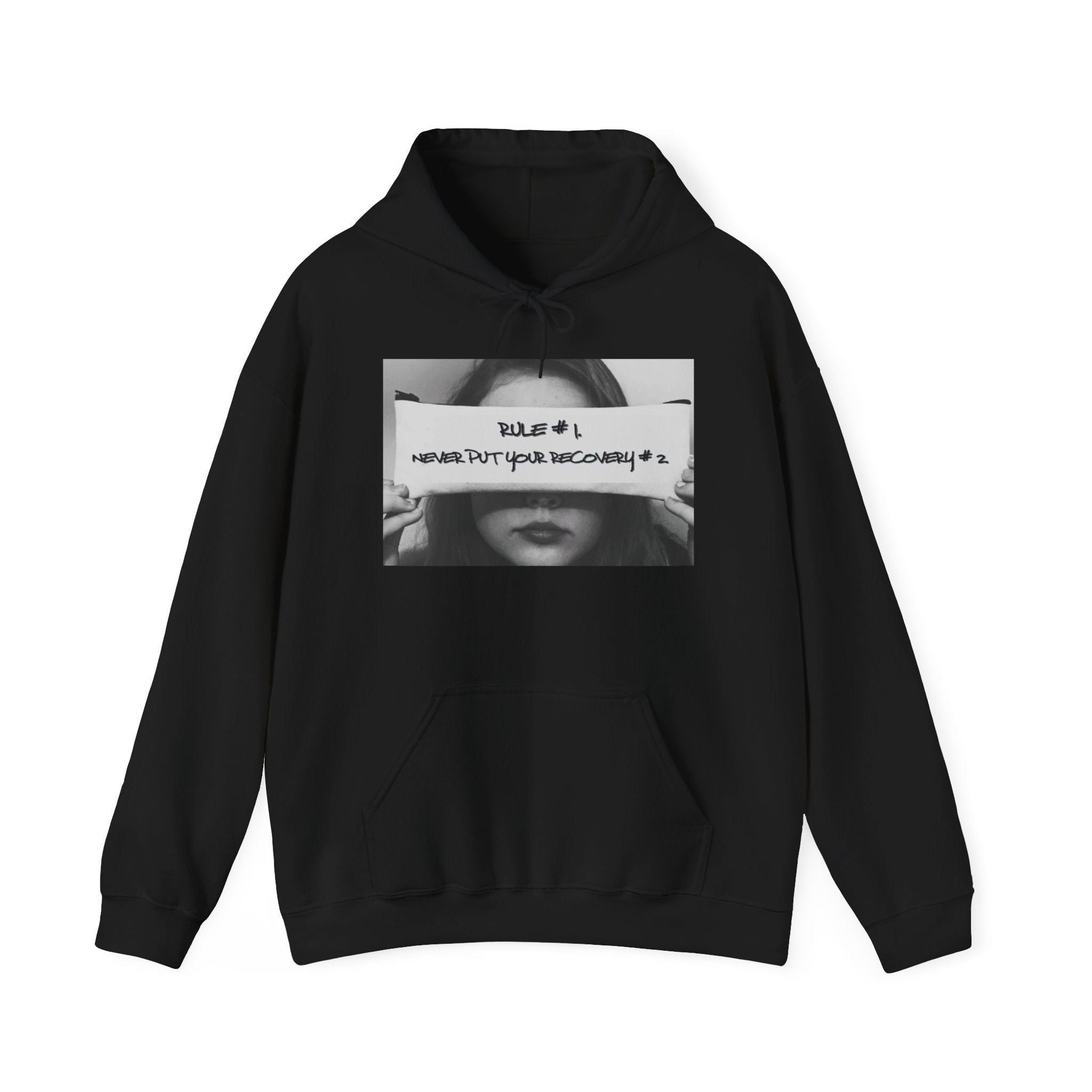 Never Put Your Recovery #2 Hoodie – Inspirational Addiction Recovery Graphic Sweatshirt