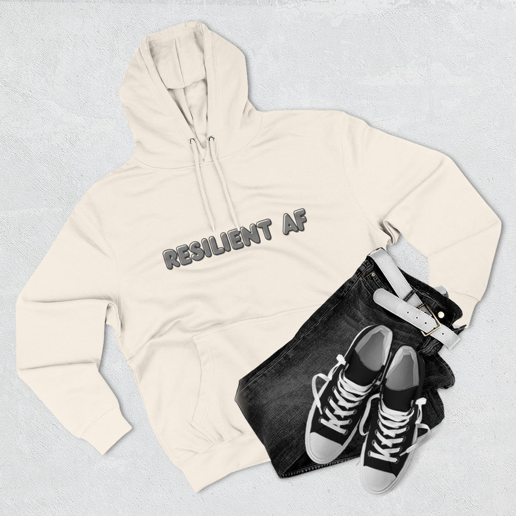 Resilient AF Hoodie – Motivational Streetwear with Bold Front Text & Dictionary Definition Back Print | Mental Health & Strength Apparel