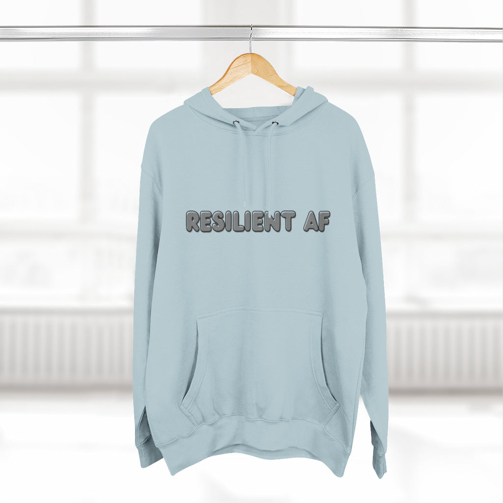 Resilient AF Hoodie – Motivational Streetwear with Bold Front Text & Dictionary Definition Back Print | Mental Health & Strength Apparel