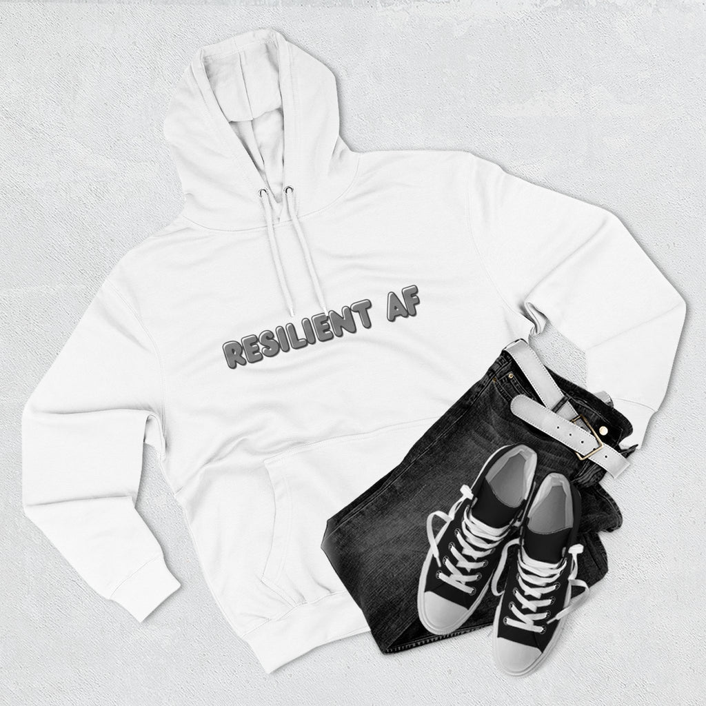 Resilient AF Hoodie – Motivational Streetwear with Bold Front Text & Dictionary Definition Back Print | Mental Health & Strength Apparel