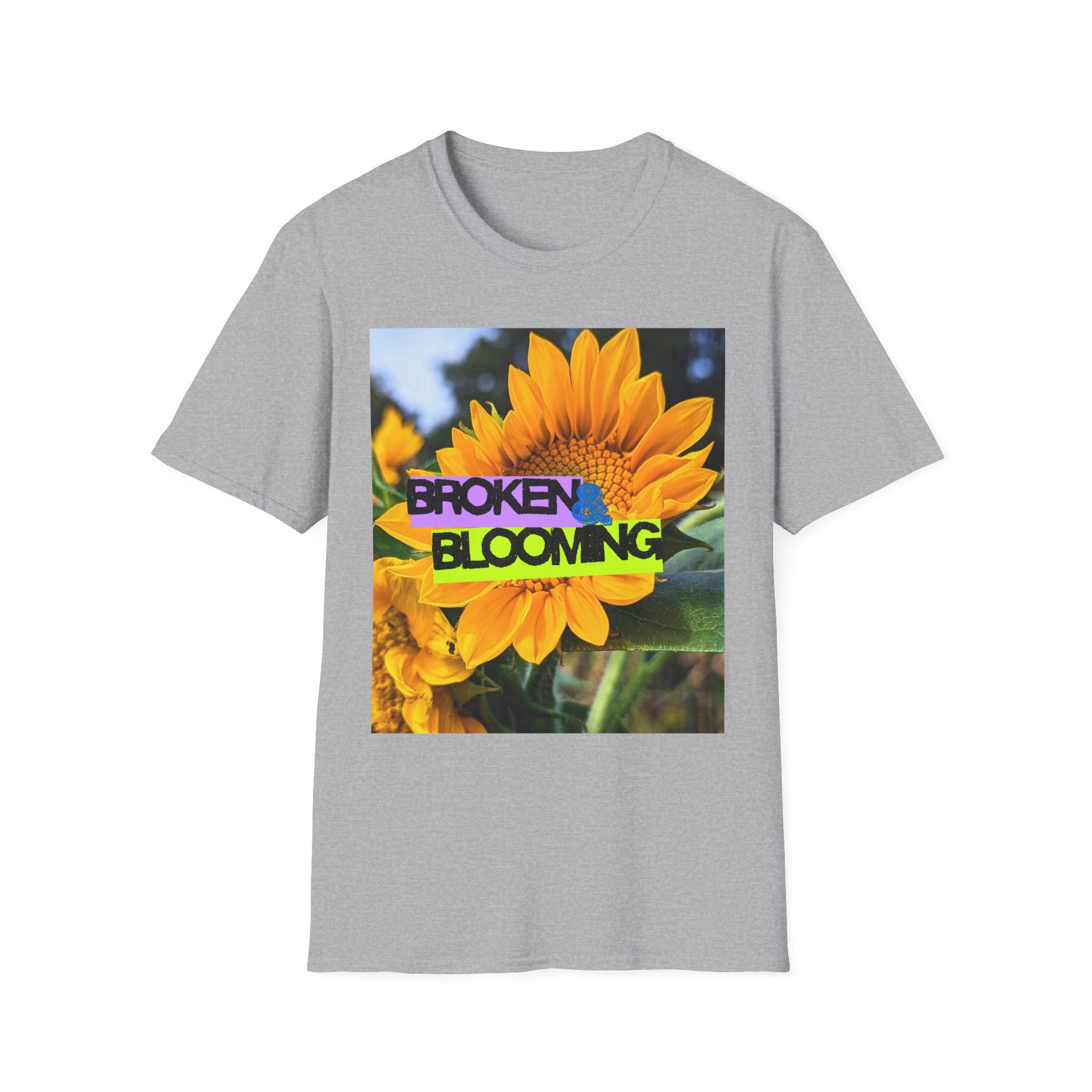 Broken and blooming tshirt