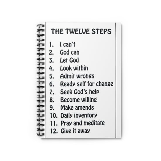 Spiral Notebook - 12 Step AA NA Ruled Line