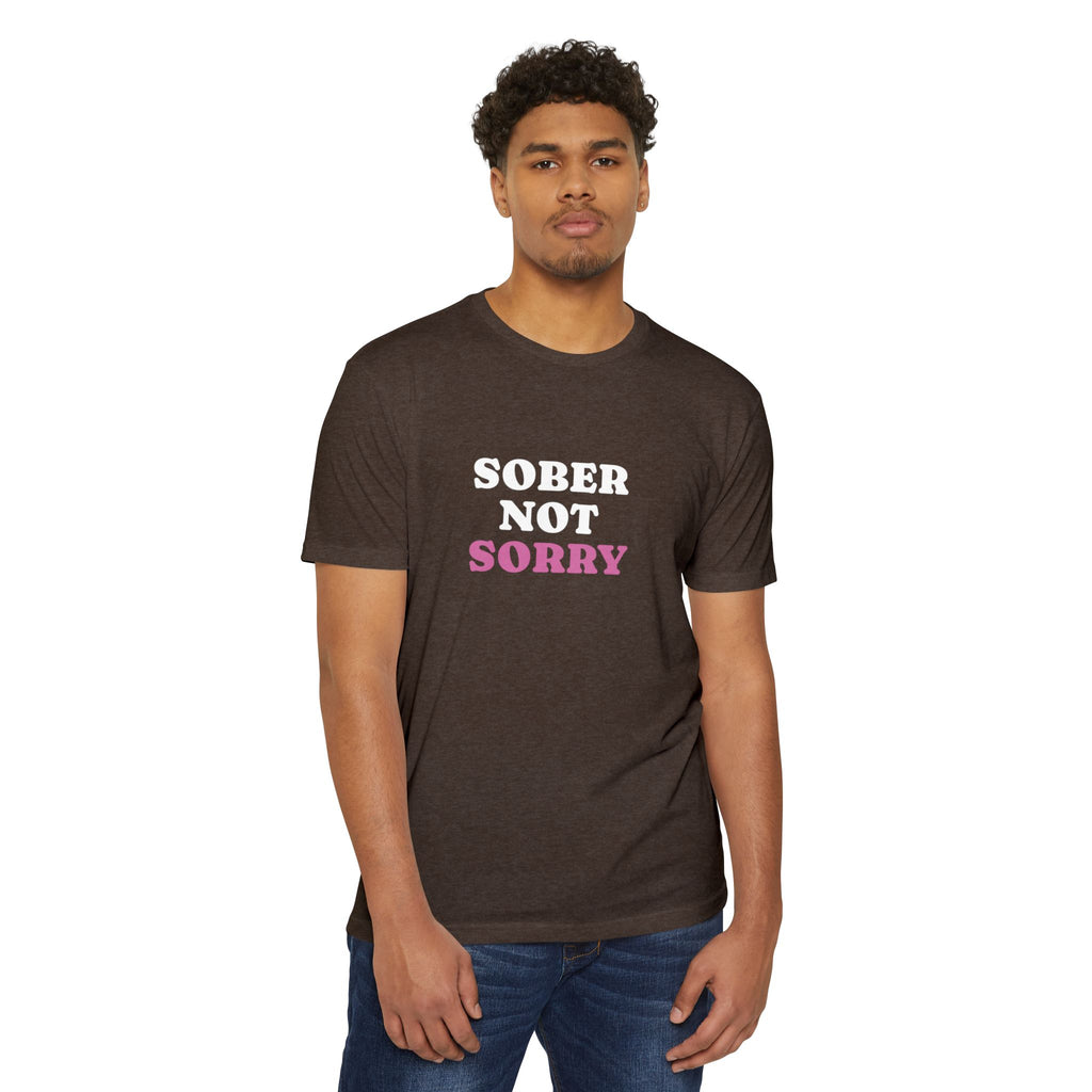 Sober Not Sorry T-Shirt | Bold Sobriety & Recovery Shirt | Empowering Addiction Recovery and Mental Health Tee