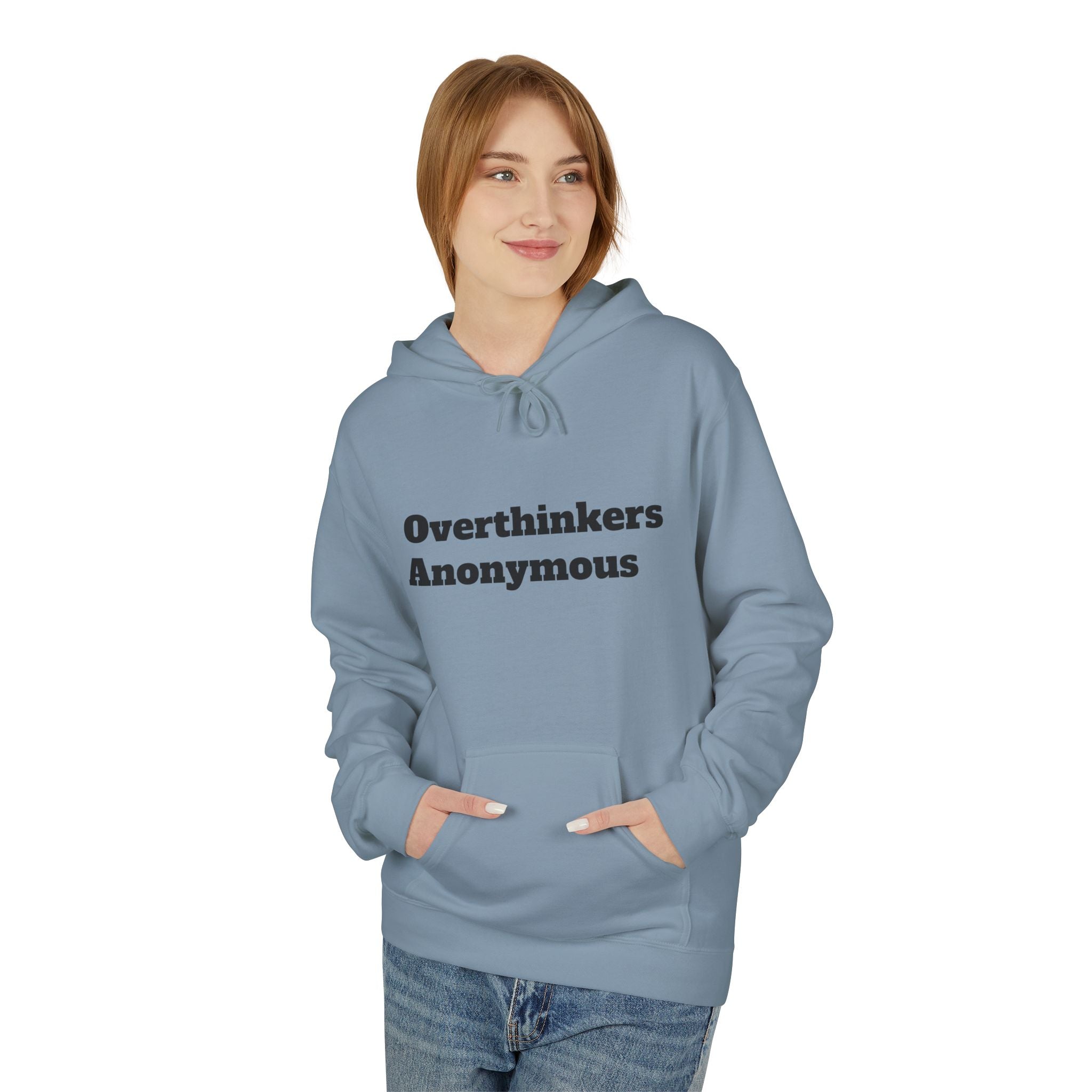 Overthinkers Anonymous Hoodie | Mental Health Comfort Wear | Cozy Anxiety Relief Sweatshirt