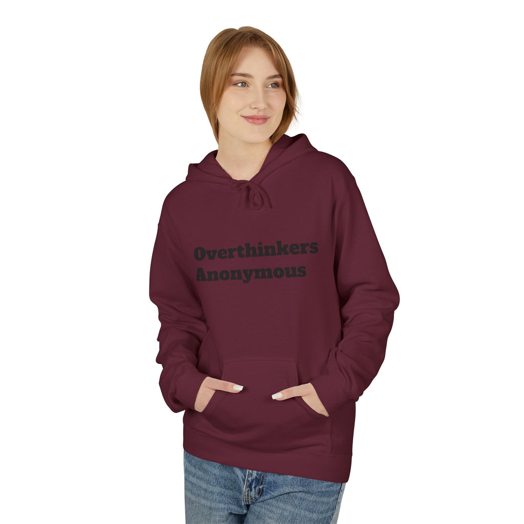 Overthinkers Anonymous Hoodie | Mental Health Comfort Wear | Cozy Anxiety Relief Sweatshirt