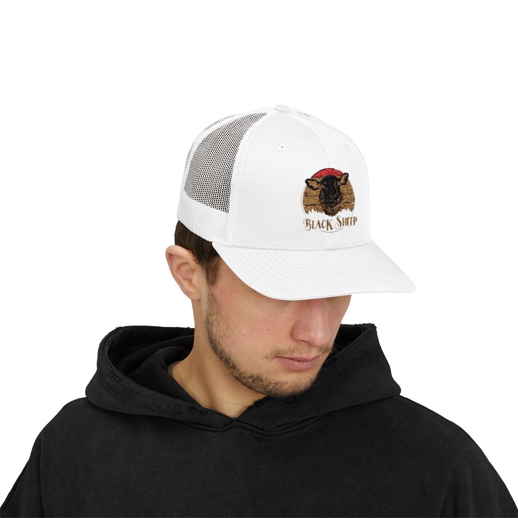 BLACK SHEEP Embroidered Trucker Hat – Vintage Outdoor Style, Rebellious Spirit