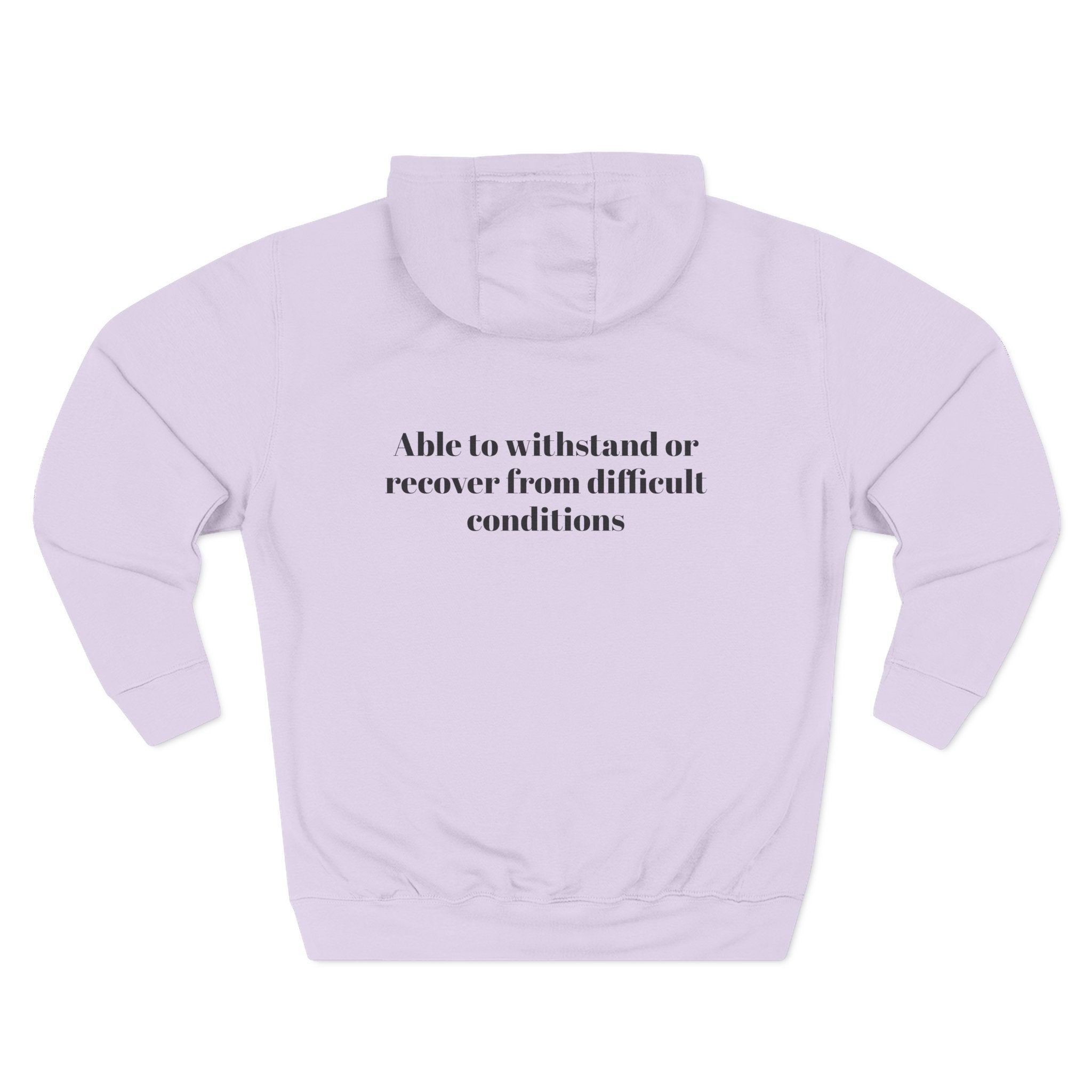 Resilient AF Hoodie – Motivational Streetwear with Bold Front Text & Dictionary Definition Back Print | Mental Health & Strength Apparel