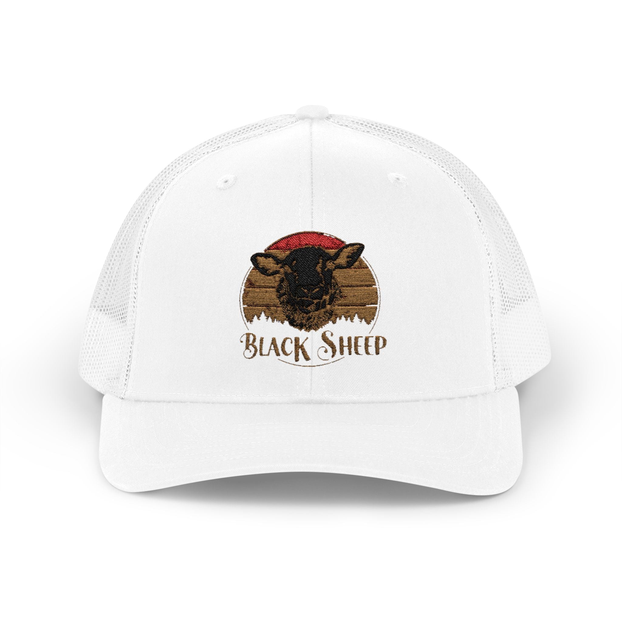 BLACK SHEEP Embroidered Trucker Hat – Vintage Outdoor Style, Rebellious Spirit