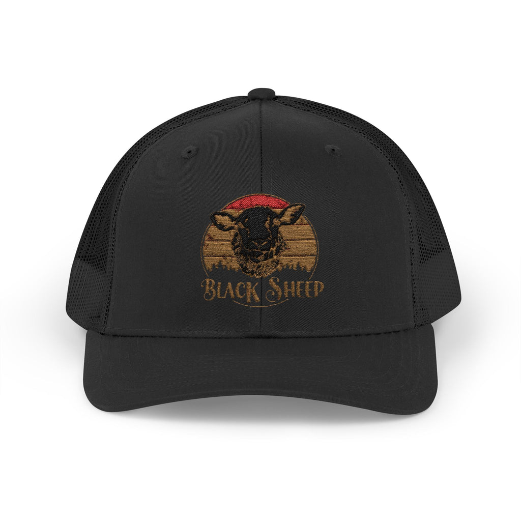 BLACK SHEEP Embroidered Trucker Hat – Vintage Outdoor Style, Rebellious Spirit