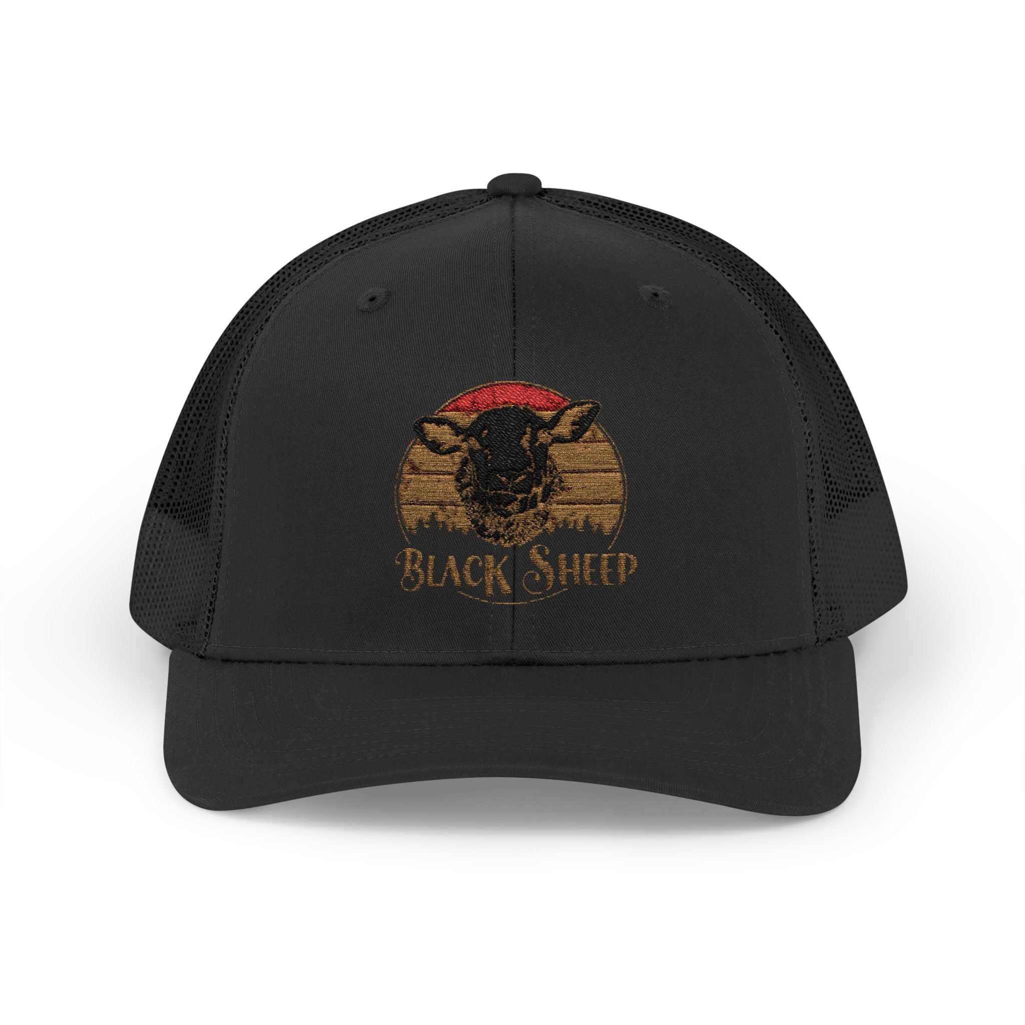 BLACK SHEEP Embroidered Trucker Hat – Vintage Outdoor Style, Rebellious Spirit