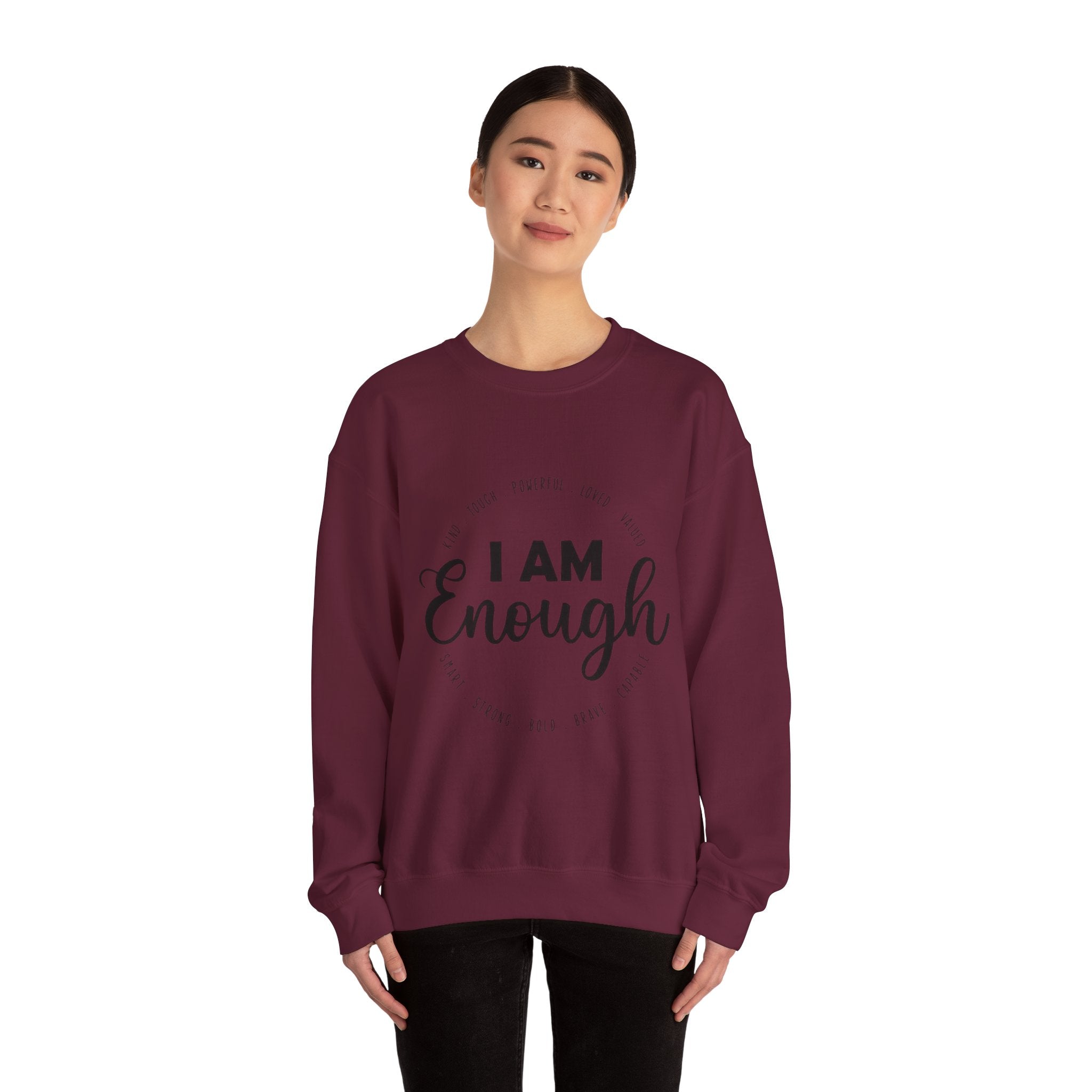 I Am Enough" Suicide & Depression Awareness Sweater – Mental Health Support & Inspirational Quote
