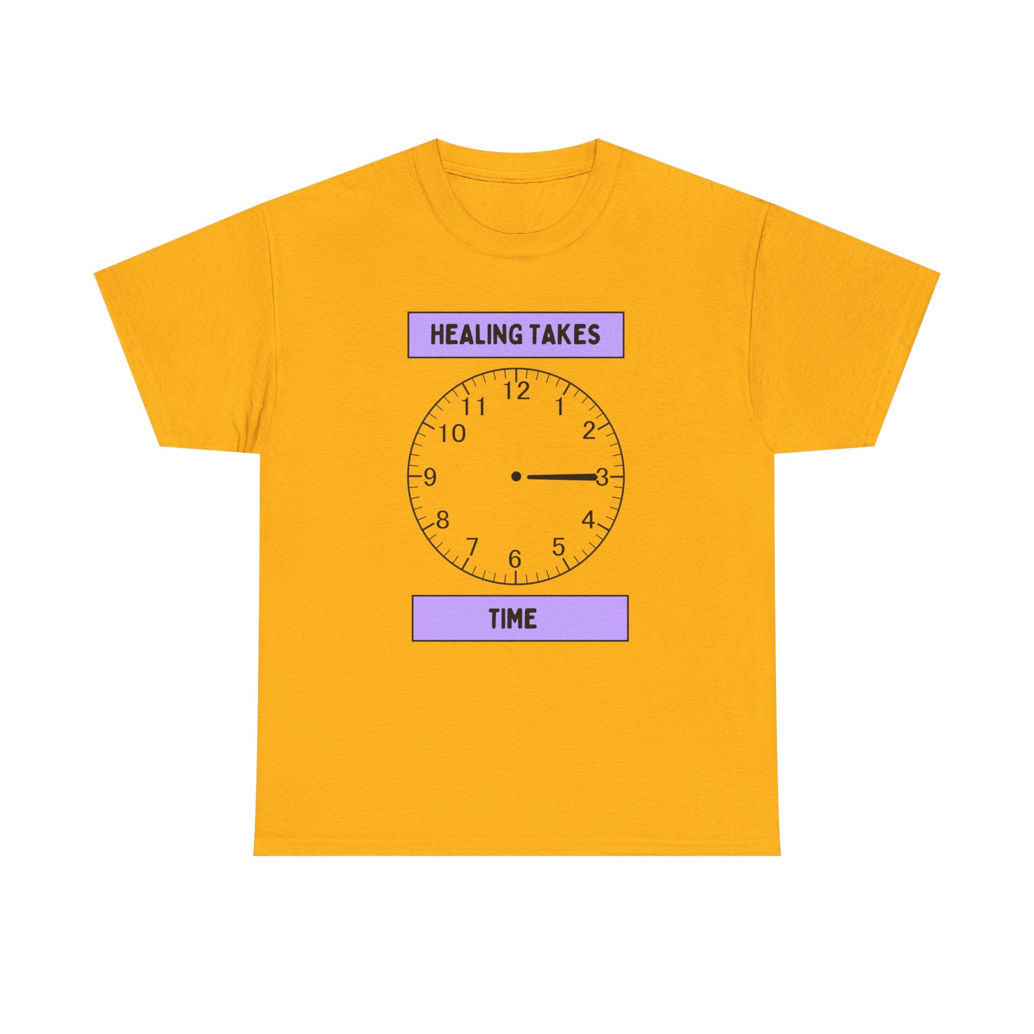 Healing Takes Time Shirt | Mental Health Awareness Tee with Clock Graphic | Self-Care & Recovery T-Shirt