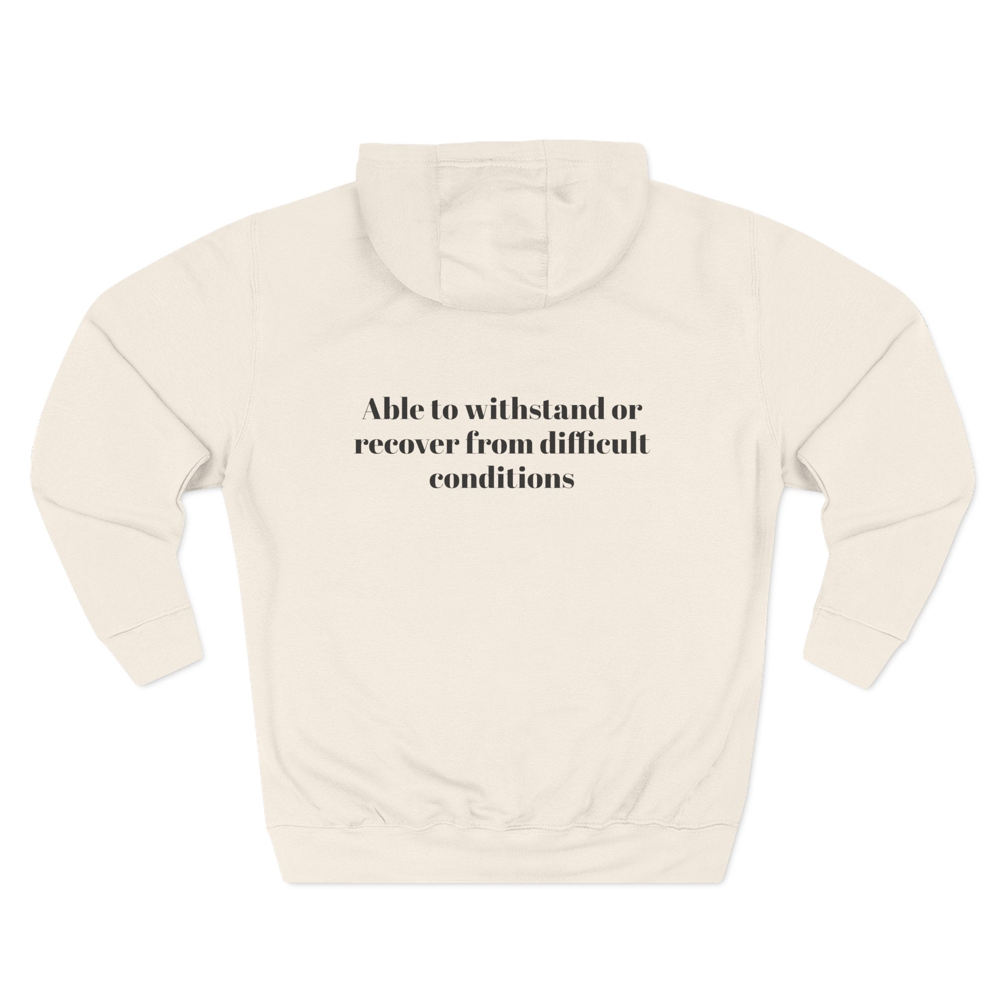 Resilient AF Hoodie – Motivational Streetwear with Bold Front Text & Dictionary Definition Back Print | Mental Health & Strength Apparel