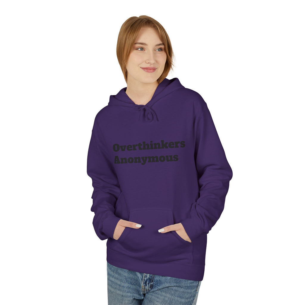 Overthinkers Anonymous Hoodie | Mental Health Comfort Wear | Cozy Anxiety Relief Sweatshirt