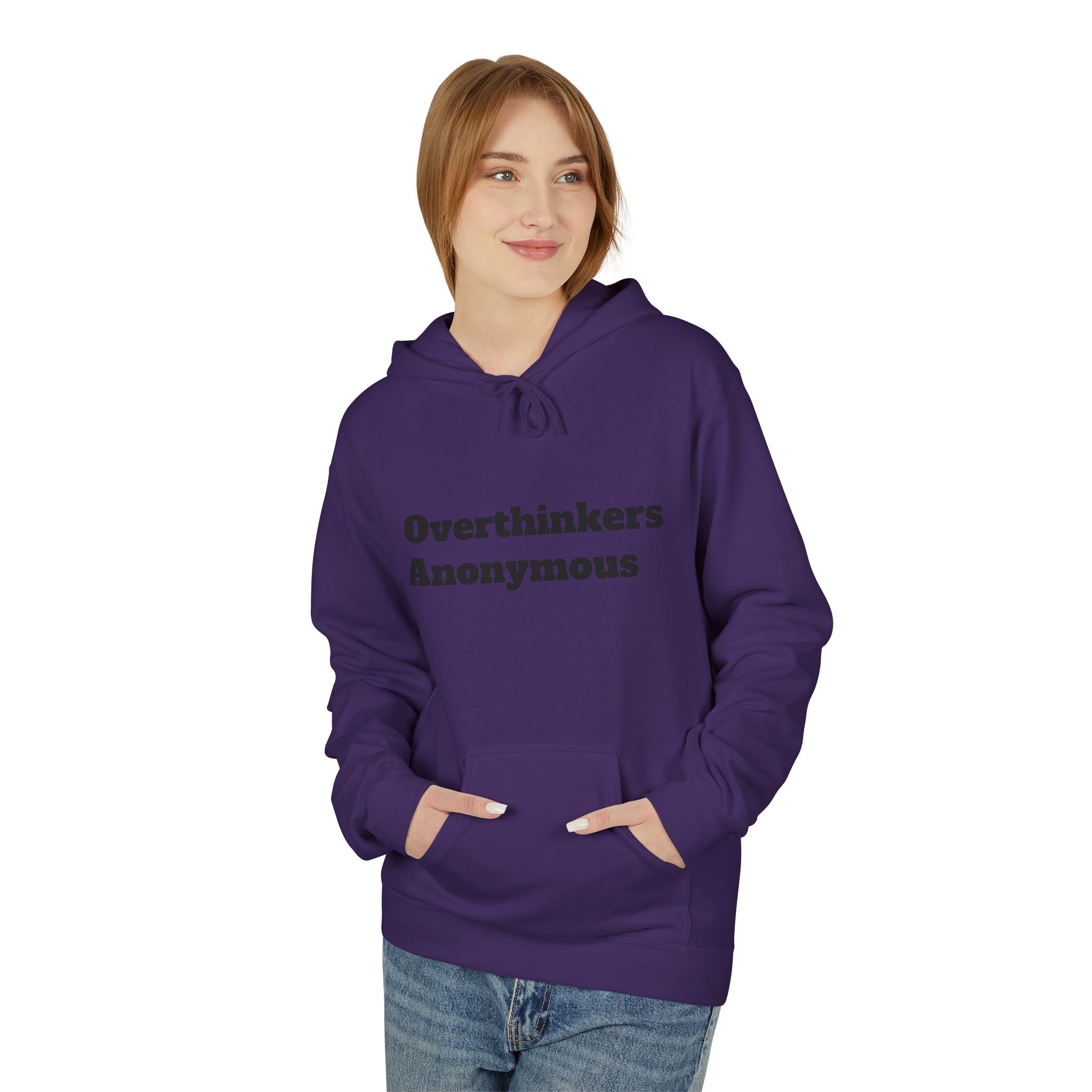 Overthinkers Anonymous Hoodie | Mental Health Comfort Wear | Cozy Anxiety Relief Sweatshirt