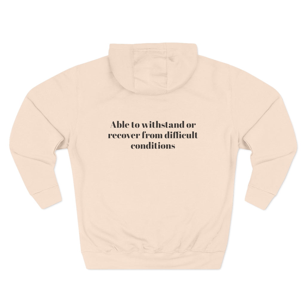 Resilient AF Hoodie – Motivational Streetwear with Bold Front Text & Dictionary Definition Back Print | Mental Health & Strength Apparel