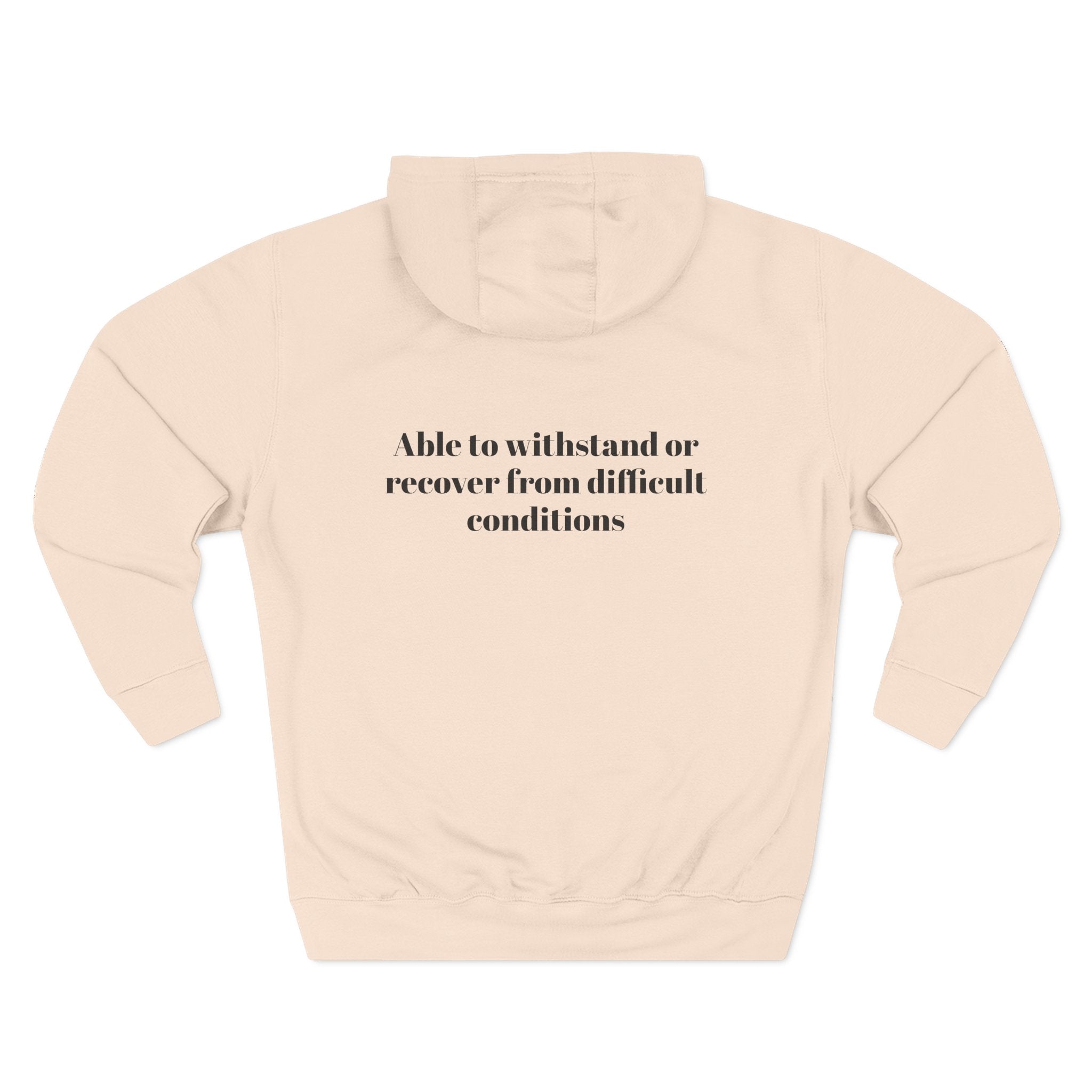 Resilient AF Hoodie – Motivational Streetwear with Bold Front Text & Dictionary Definition Back Print | Mental Health & Strength Apparel