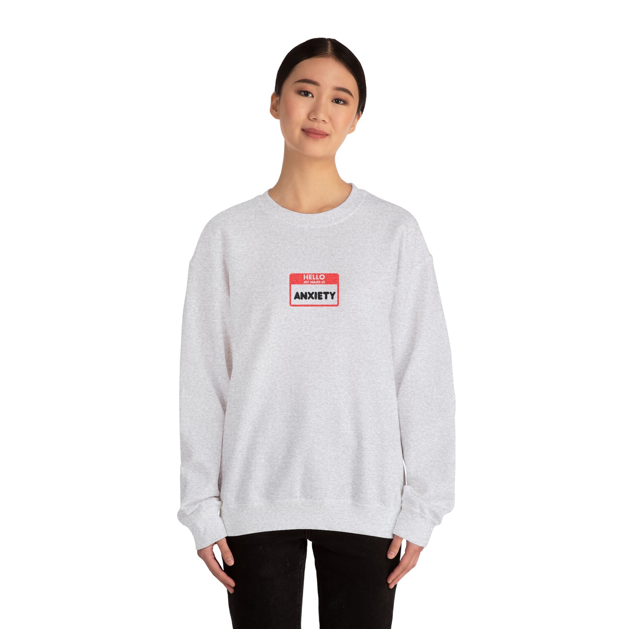 Hi My Name Is Anxiety Sweater – Funny Mental Health Hoodie | Cute Anxiety Awareness Pullover for Men & Women