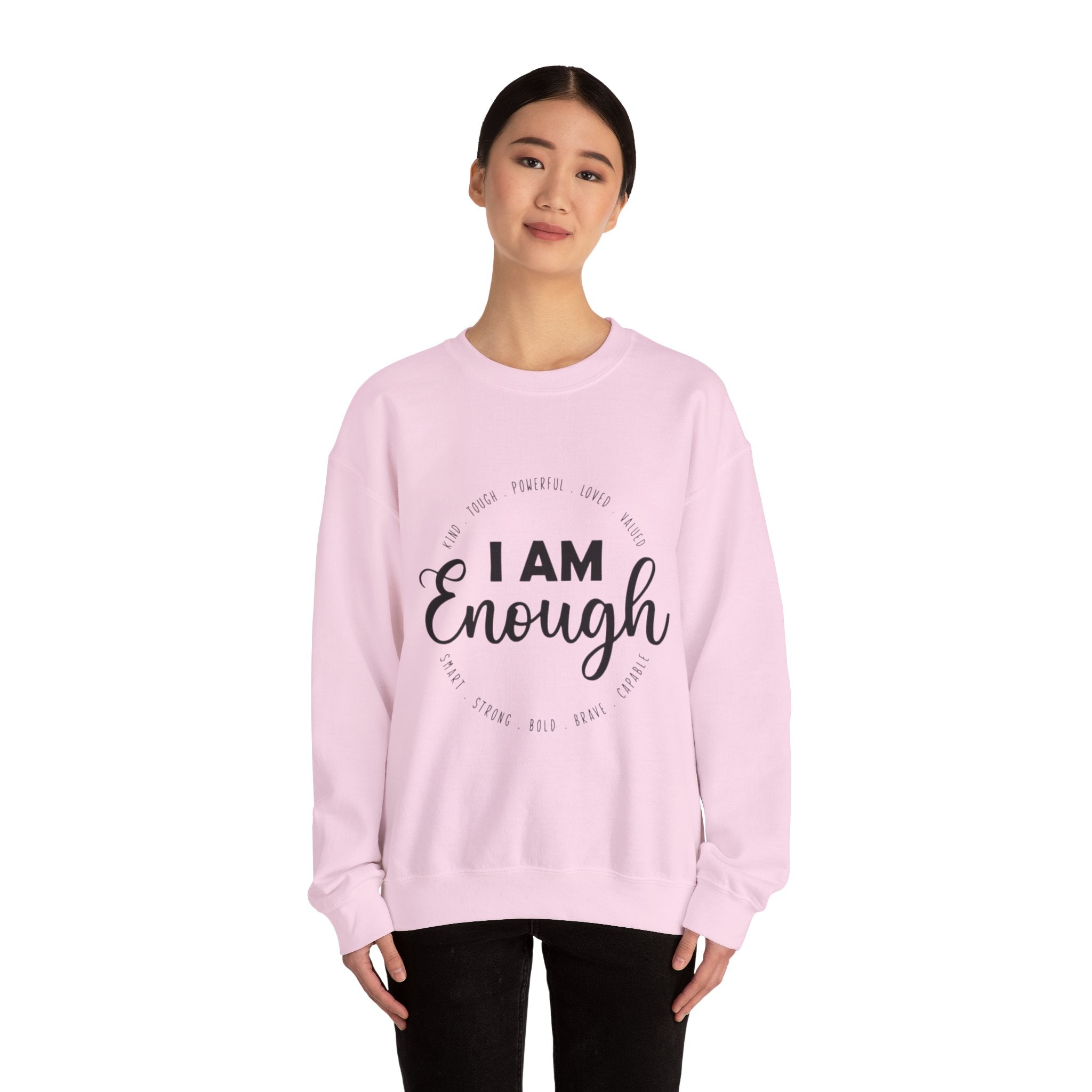 I Am Enough" Suicide & Depression Awareness Sweater – Mental Health Support & Inspirational Quote