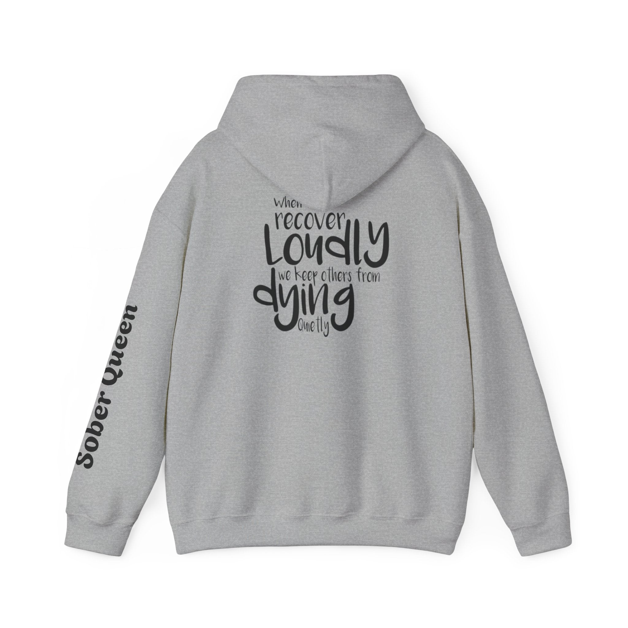 Sober AF Hooded Sweatshirt, Unisex Recovery Sweatshirt, Inspirational Hoodie, Gift for Sobriety, Mental Health Awareness Apparel