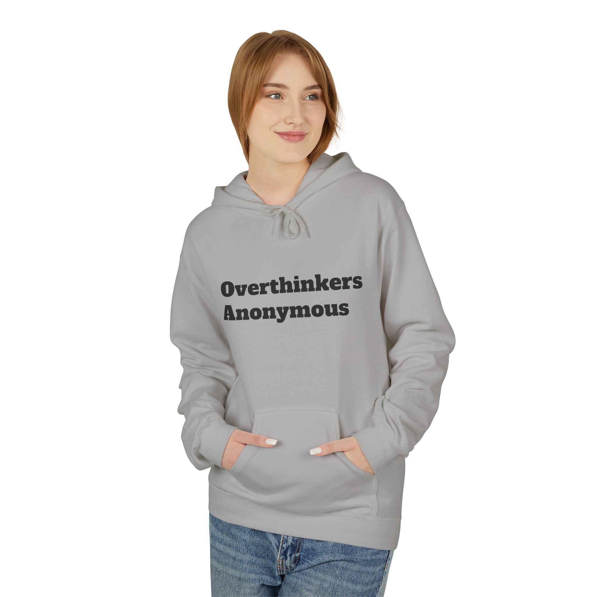 Overthinkers Anonymous Hoodie | Mental Health Comfort Wear | Cozy Anxiety Relief Sweatshirt