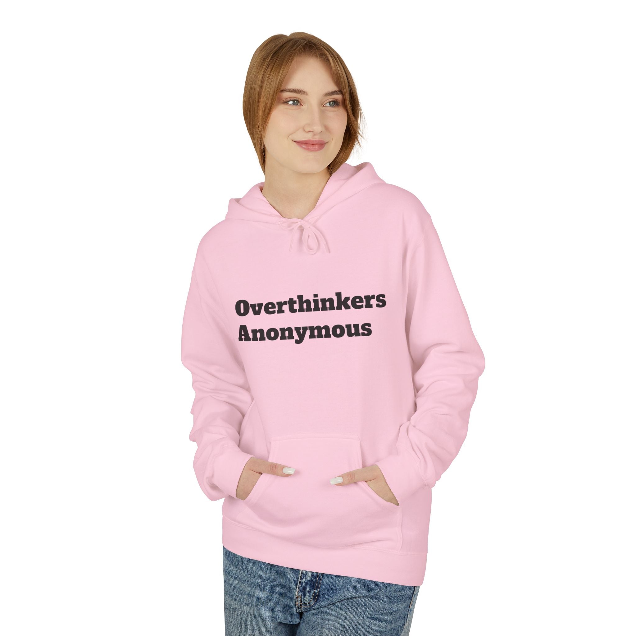 Overthinkers Anonymous Hoodie | Mental Health Comfort Wear | Cozy Anxiety Relief Sweatshirt