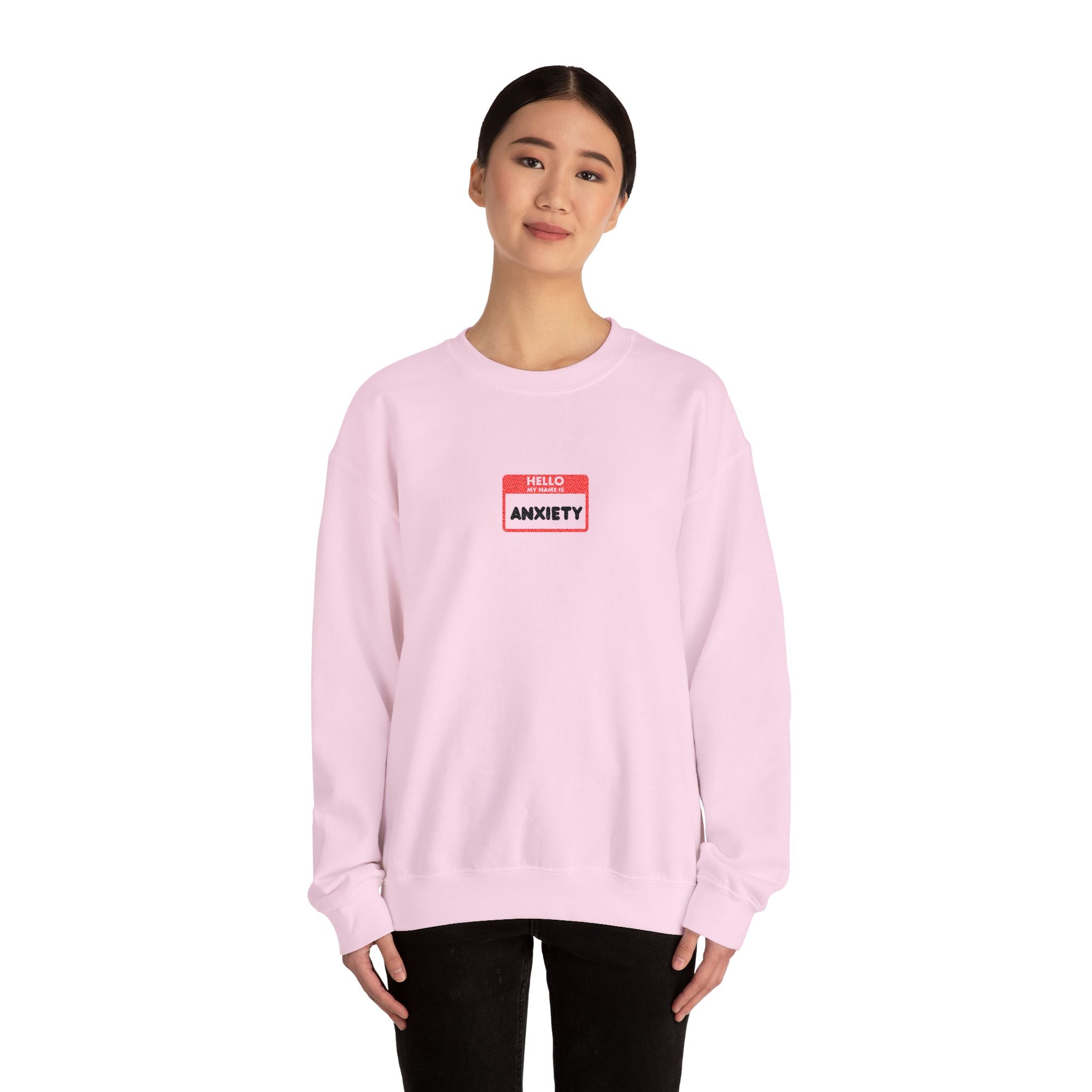 Hi My Name Is Anxiety Sweater – Funny Mental Health Hoodie | Cute Anxiety Awareness Pullover for Men & Women