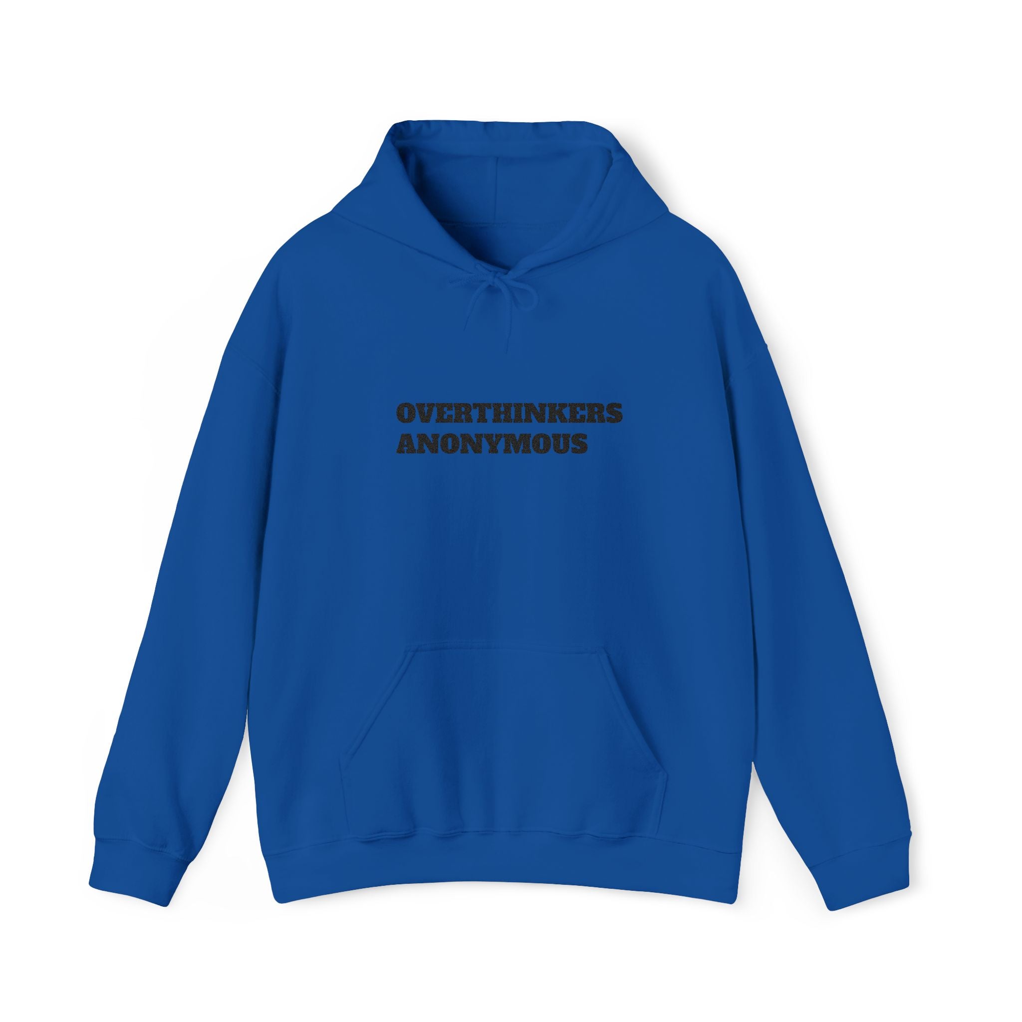 Overthinkers Anonymous Embroidered Hoodie | Mental Health Comfort Wear | Cozy Anxiety Relief Sweatshirt
