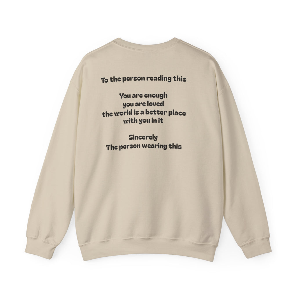 I Am Enough" Suicide & Depression Awareness Sweater – Mental Health Support & Inspirational Quote