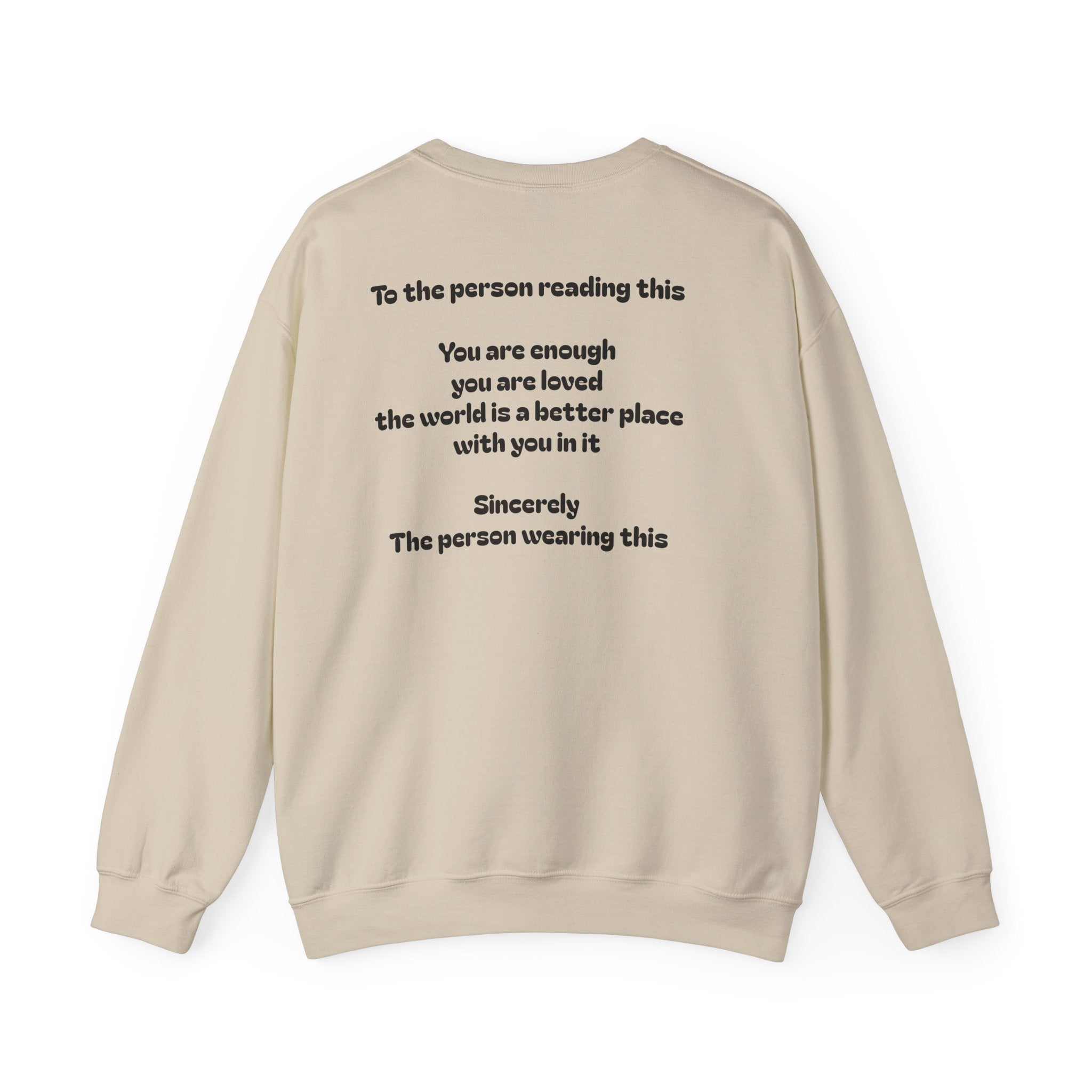 I Am Enough" Suicide & Depression Awareness Sweater – Mental Health Support & Inspirational Quote