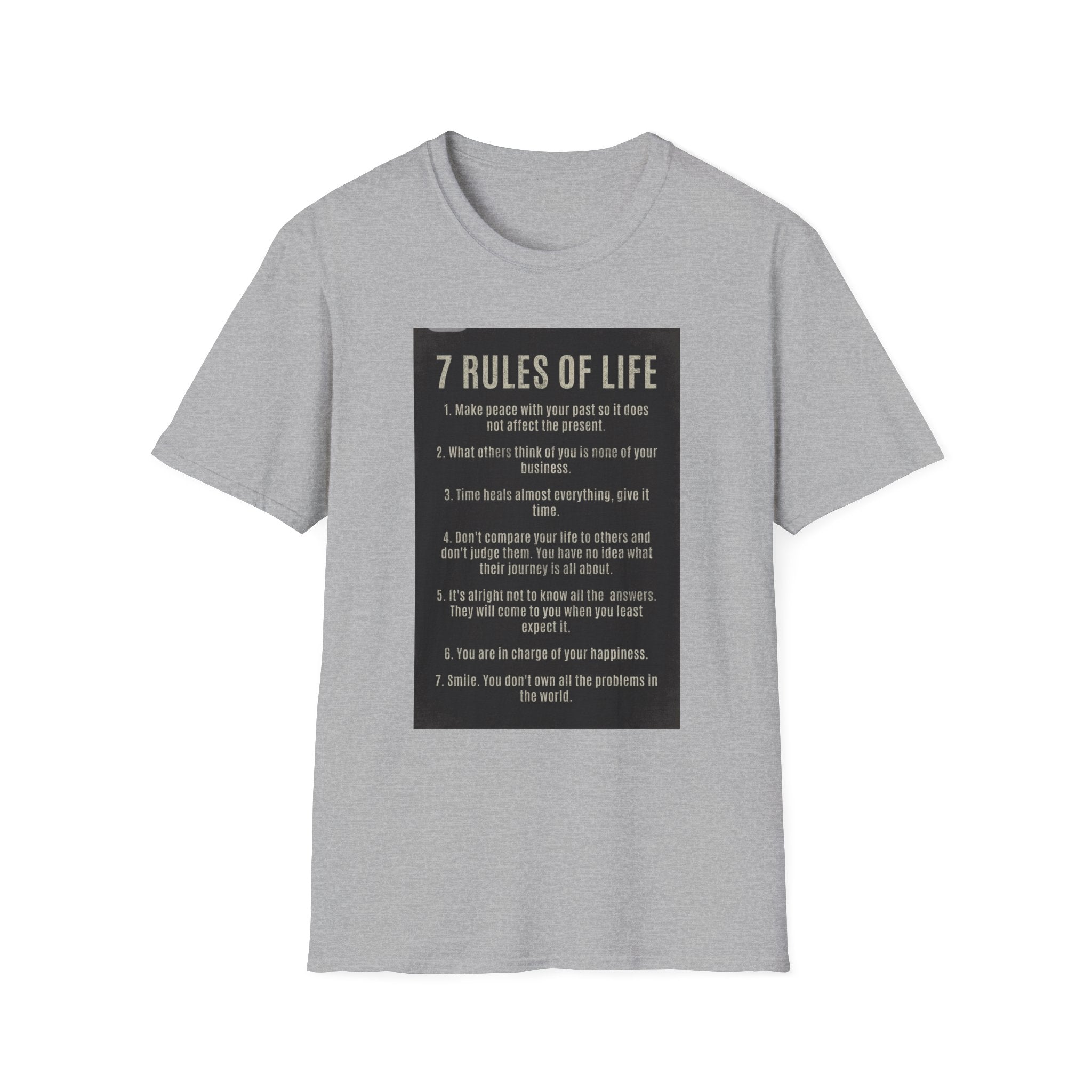 Unisex T-Shirt - Rules of Life & Addiction Design