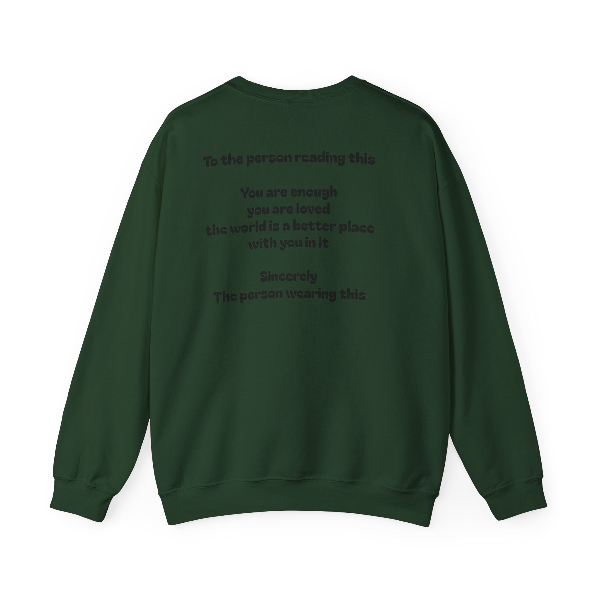 I Am Enough" Suicide & Depression Awareness Sweater – Mental Health Support & Inspirational Quote