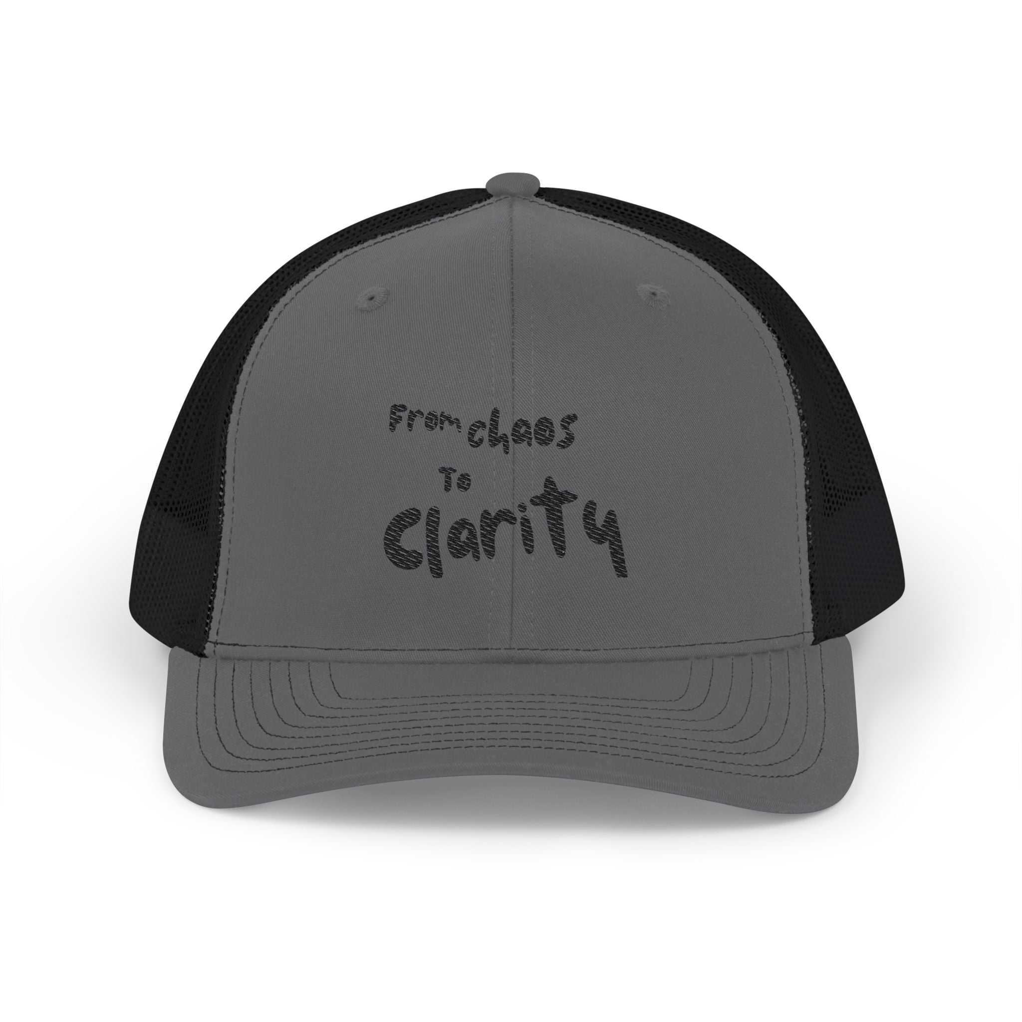 Embroidered Snapback Cap - From Chaos to Clarity Design