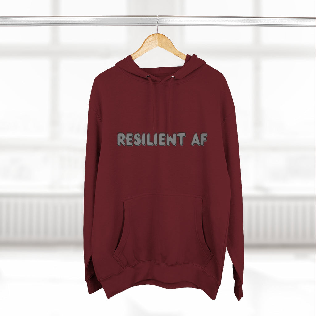 Resilient AF Hoodie – Motivational Streetwear with Bold Front Text & Dictionary Definition Back Print | Mental Health & Strength Apparel