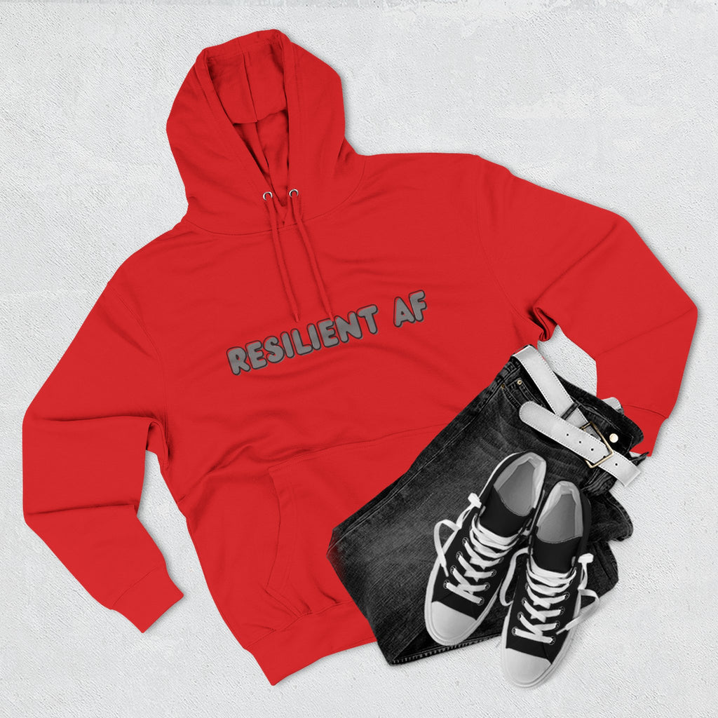 Resilient AF Hoodie – Motivational Streetwear with Bold Front Text & Dictionary Definition Back Print | Mental Health & Strength Apparel
