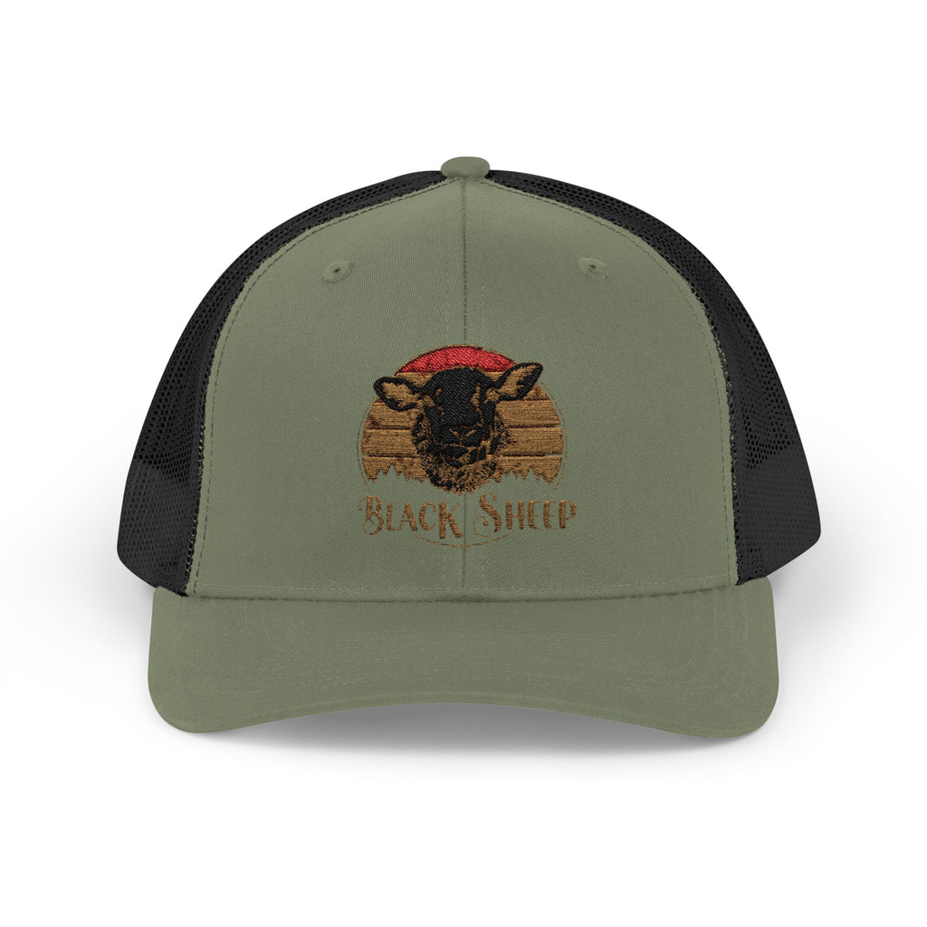 BLACK SHEEP Embroidered Trucker Hat – Vintage Outdoor Style, Rebellious Spirit