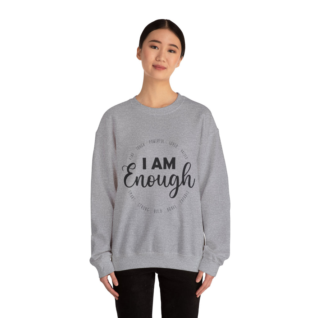 I Am Enough" Suicide & Depression Awareness Sweater – Mental Health Support & Inspirational Quote