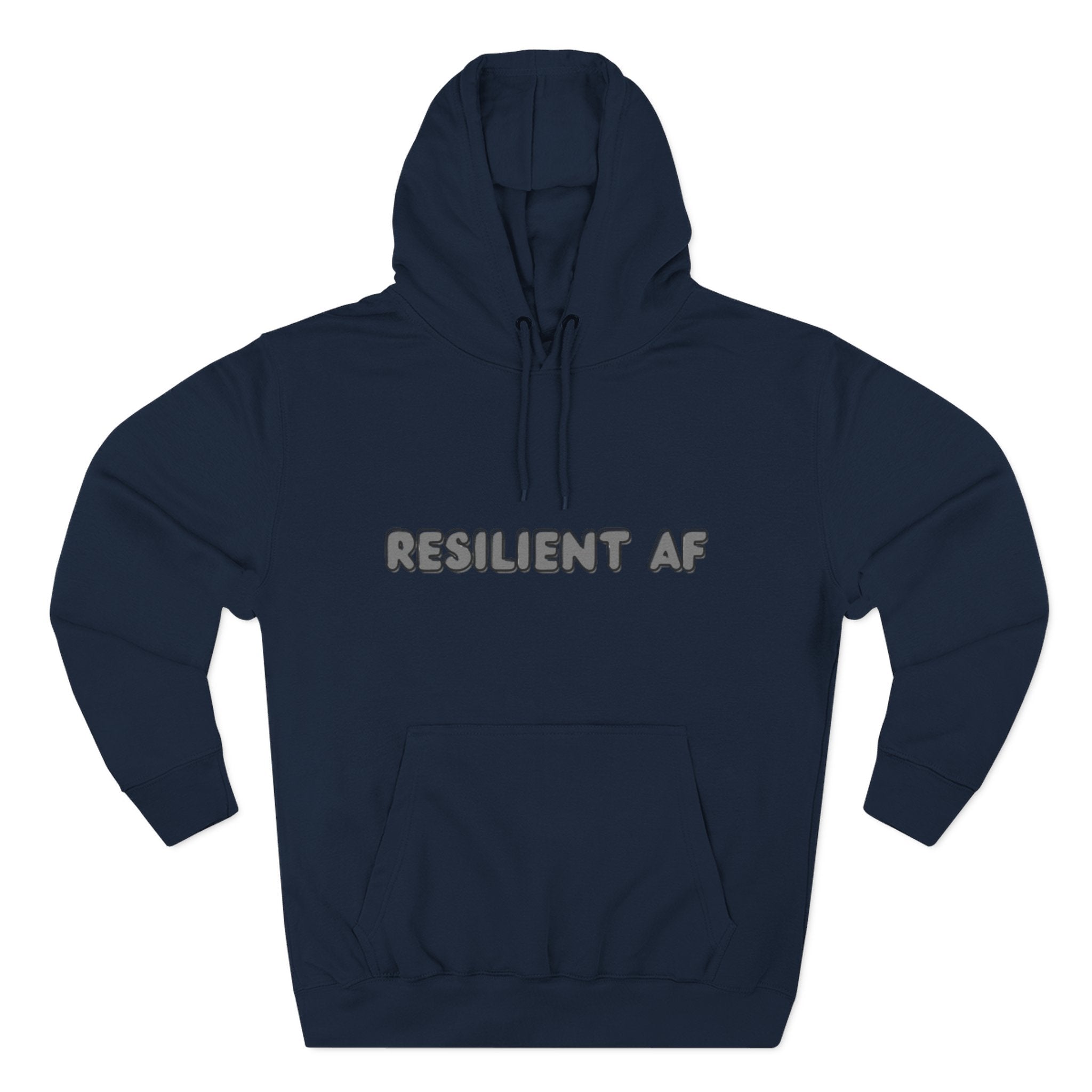 Resilient AF Hoodie – Motivational Streetwear with Bold Front Text & Dictionary Definition Back Print | Mental Health & Strength Apparel