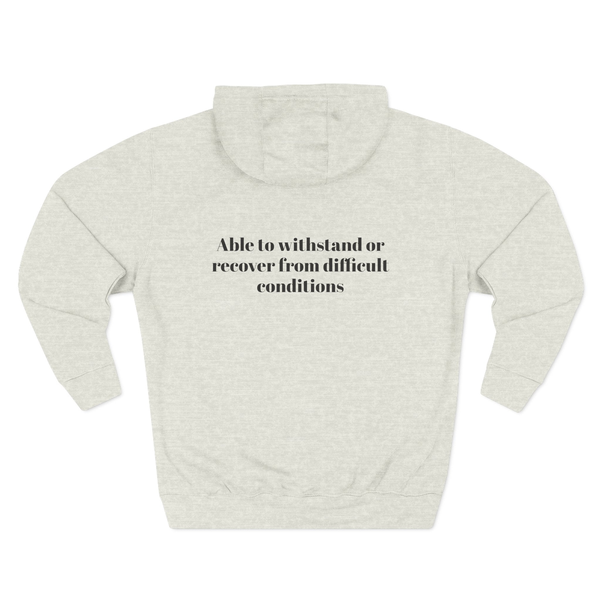 Resilient AF Hoodie – Motivational Streetwear with Bold Front Text & Dictionary Definition Back Print | Mental Health & Strength Apparel