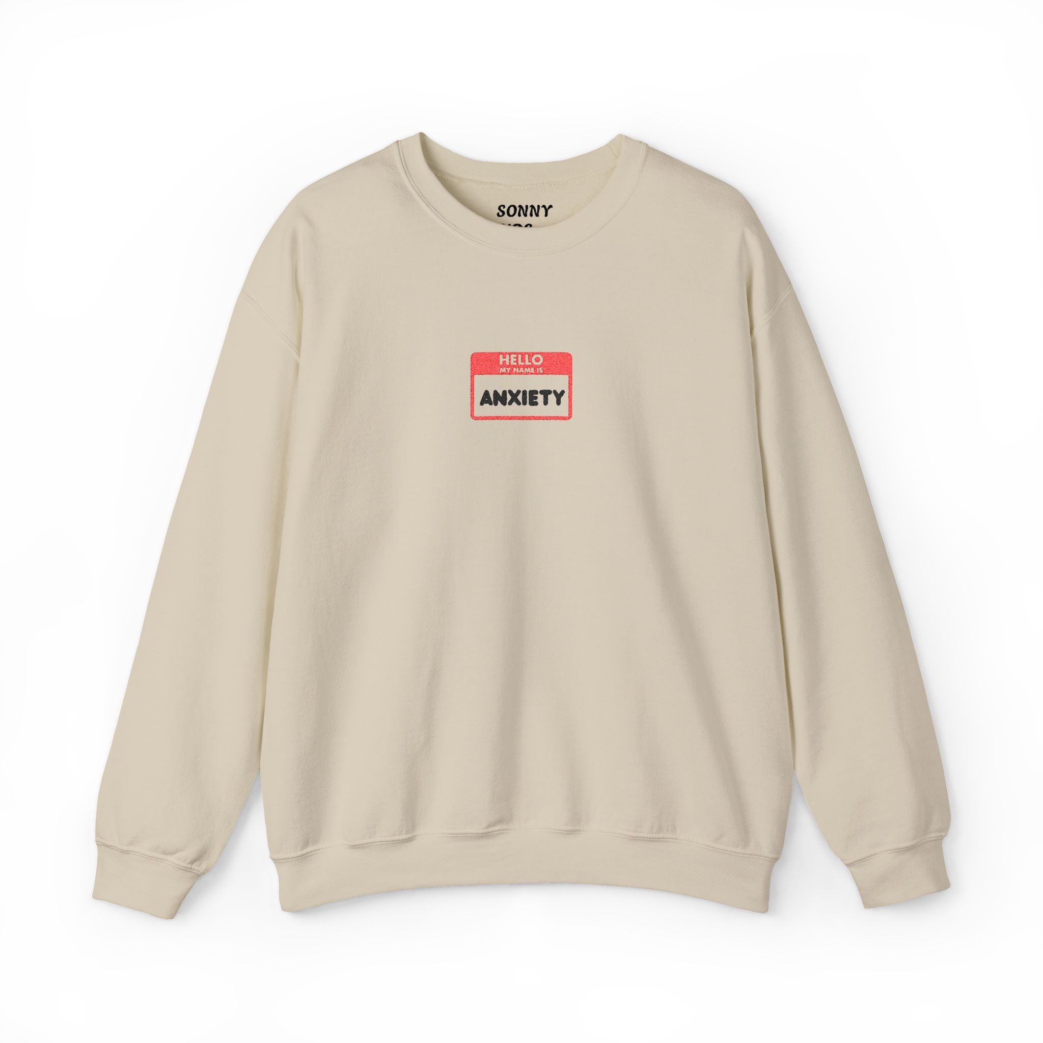 Hi My Name Is Anxiety Sweater – Funny Mental Health Hoodie | Cute Anxiety Awareness Pullover for Men & Women