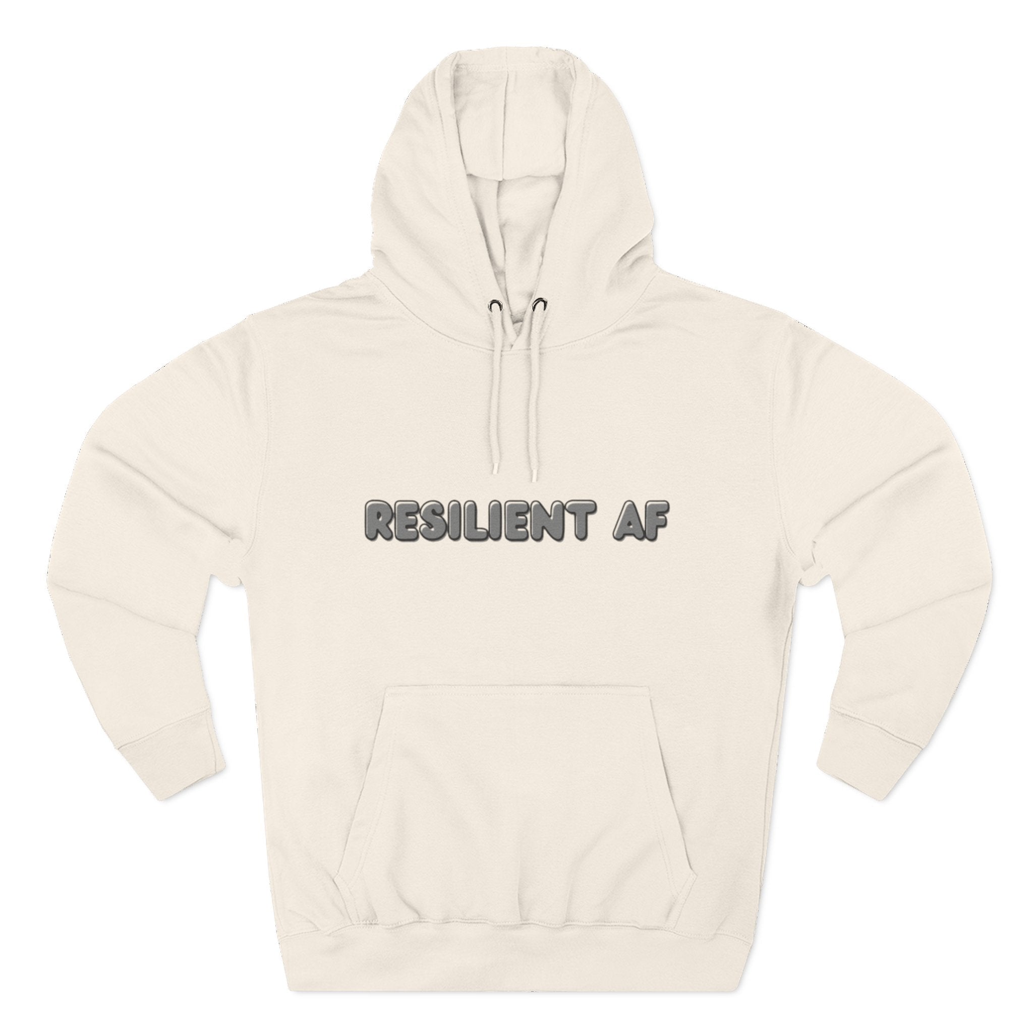 Resilient AF Hoodie – Motivational Streetwear with Bold Front Text & Dictionary Definition Back Print | Mental Health & Strength Apparel