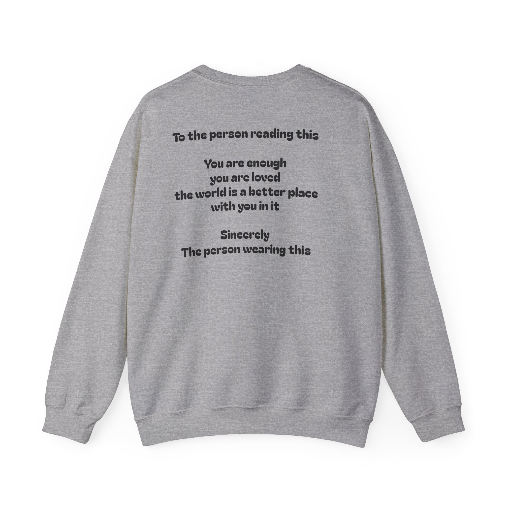 I Am Enough" Suicide & Depression Awareness Sweater – Mental Health Support & Inspirational Quote